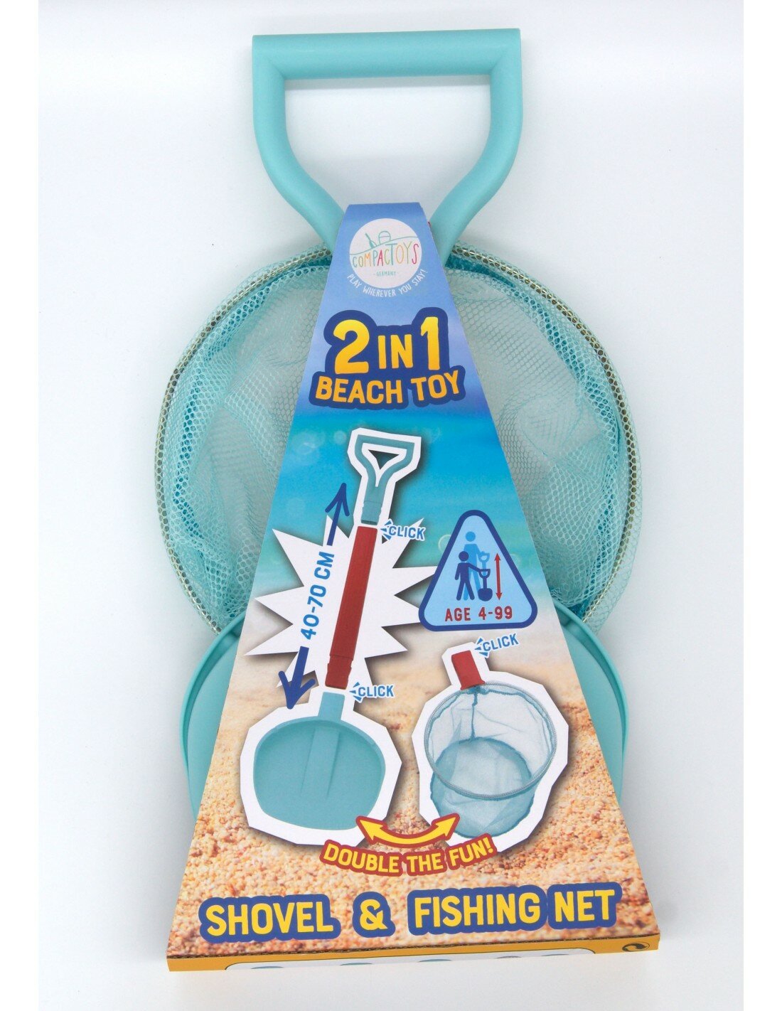 Compact Toys 2-in-1 Beach Toy - Schep en Visnet | Speel Je Wijs