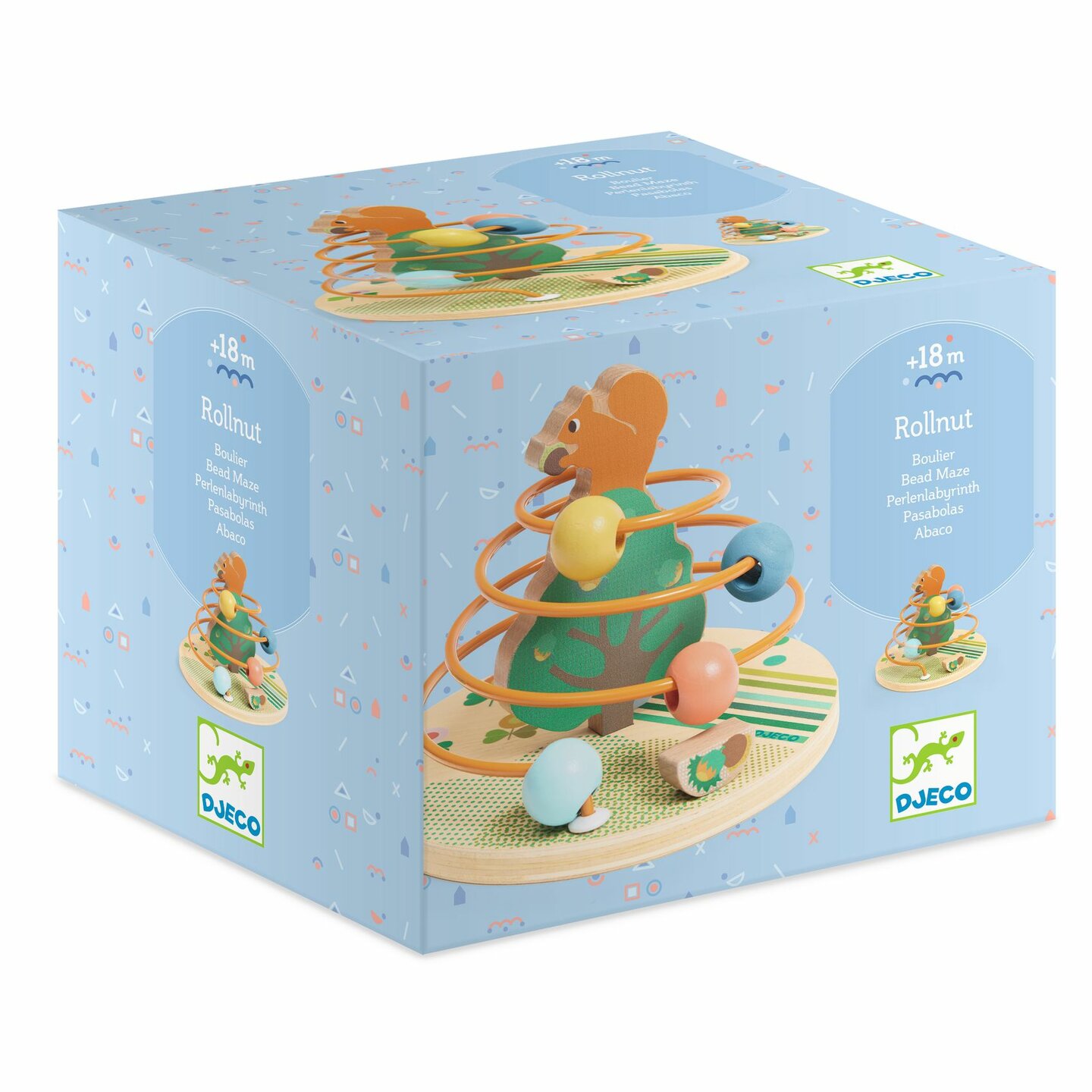 Djeco houten Telraam/ Kralenframe - RollNut 18mnd+ | Speel je Wijs