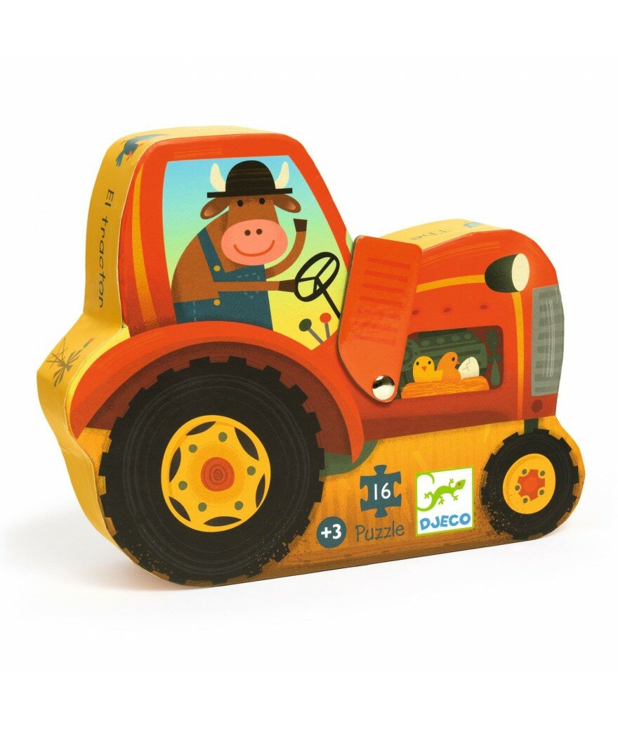 Djeco Puzzel Tractor (16 stukjes) | Speel je Wijs