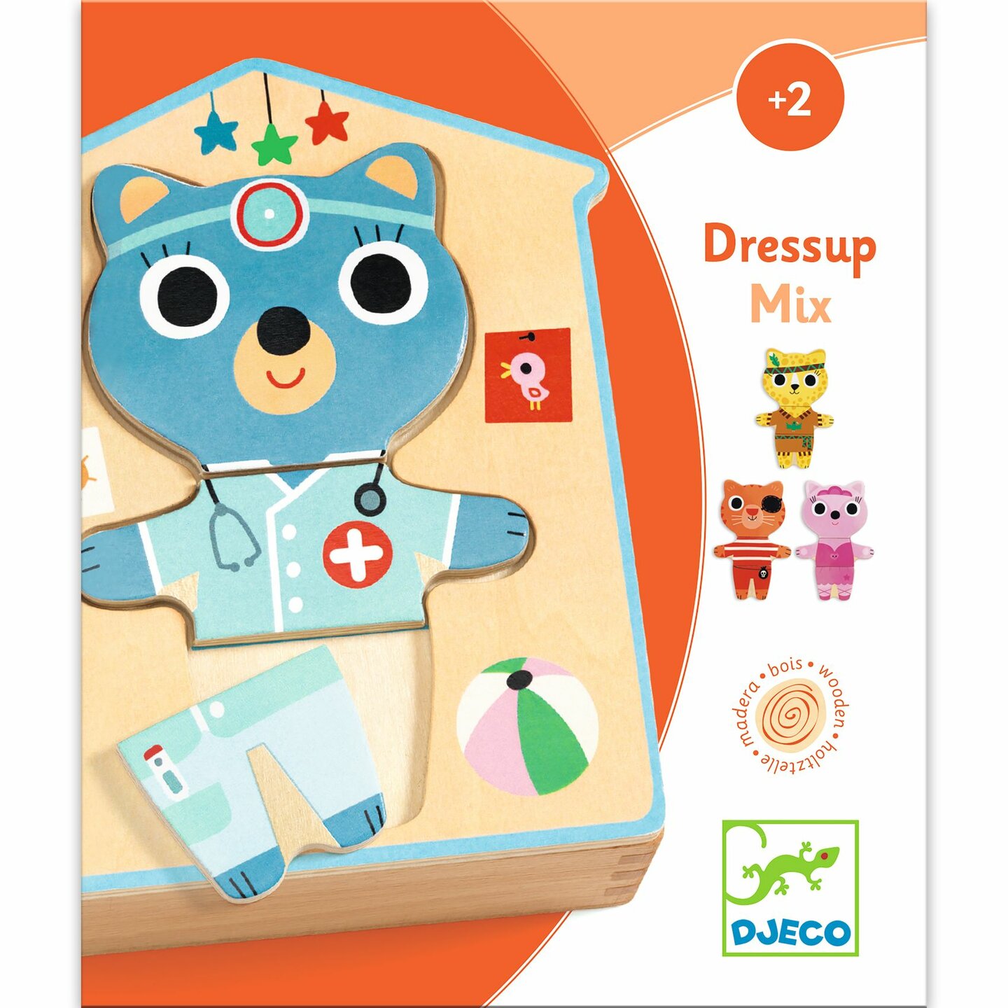 Djeco Houten Puzzel - Dressup Mix 2+ | Speel je Wijs