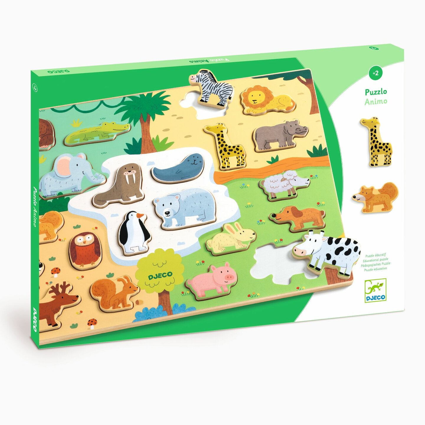 Djeco Houten Puzzel - Animo | Speel je Wijs