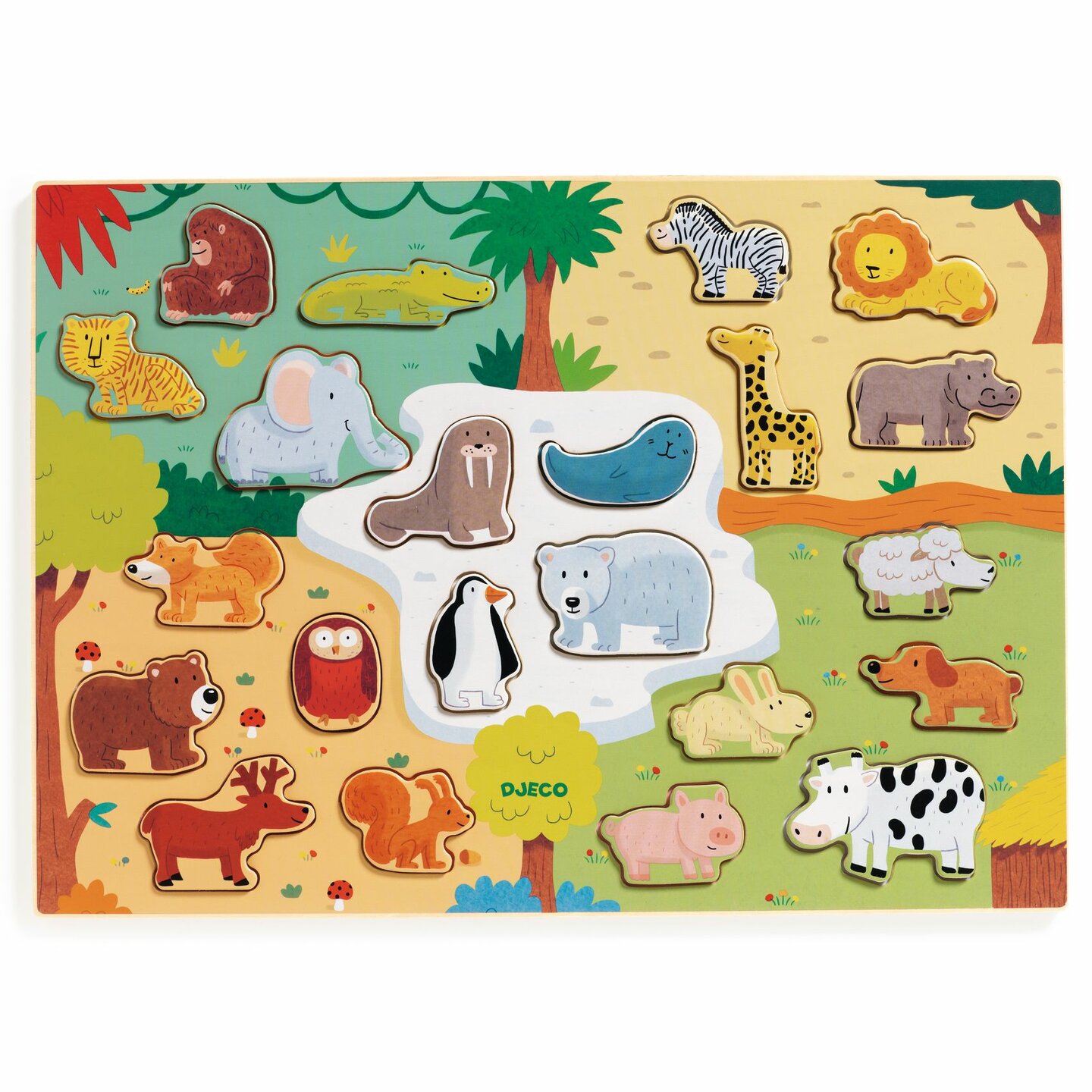 Djeco Houten Puzzel - Animo | Speel je Wijs