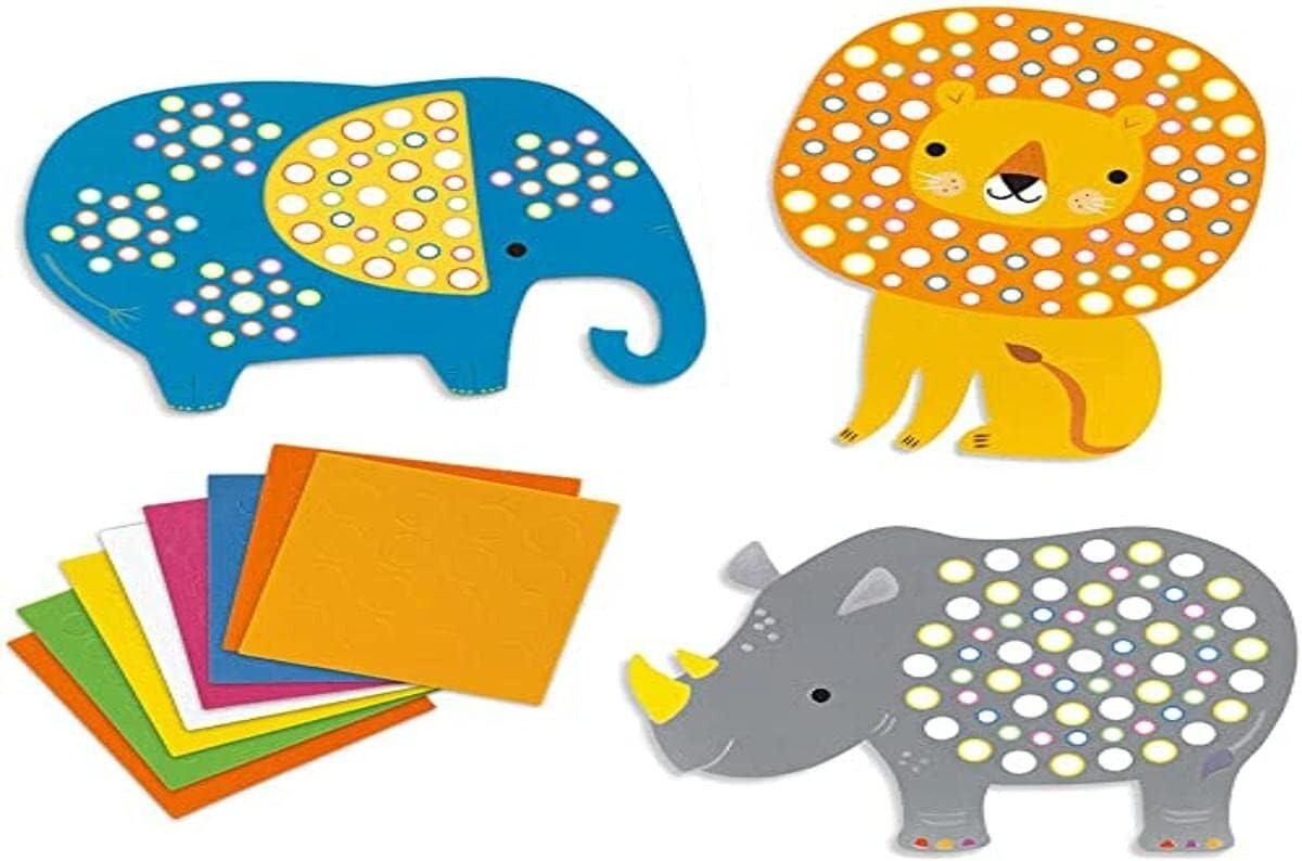 Djeco Knutselpakket Mozaiek Jungle 3-6 jaar| Speel je Wijs