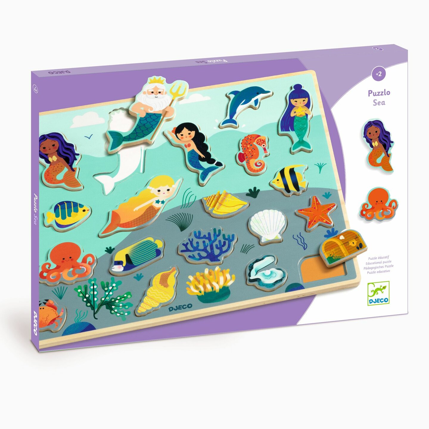 Djeco Houten Puzzel - Sea 2+ | Speel je Wijs
