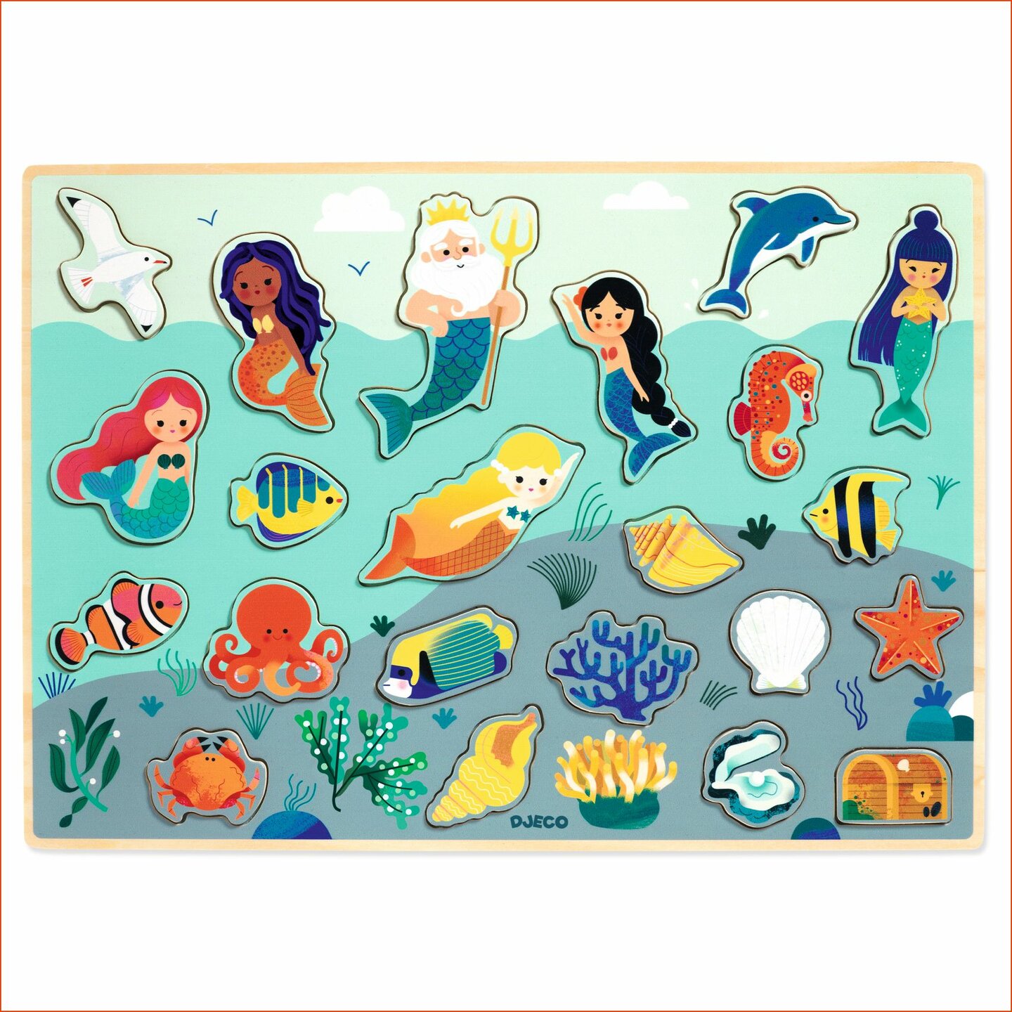 Djeco Houten Puzzel - Sea 2+ | Speel je Wijs