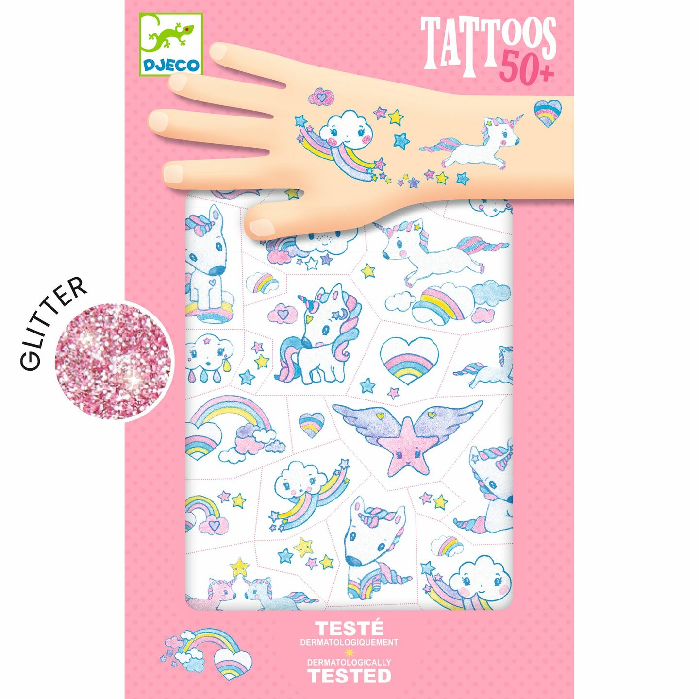 Djeco-Tattoo Eenhoorn (50 tatoeages) | Speel je Wijs