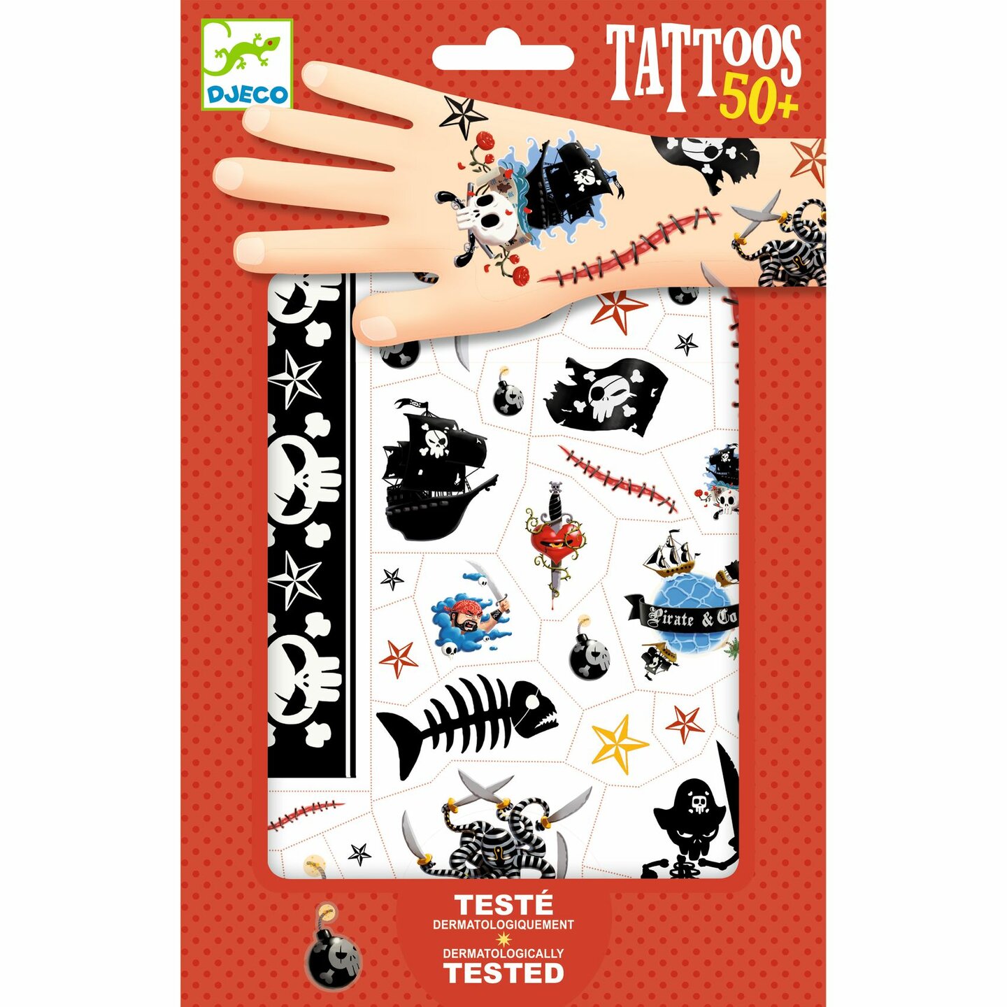 Djeco-Tattoos Pirates (50 tatoeages) | Speel je Wijs