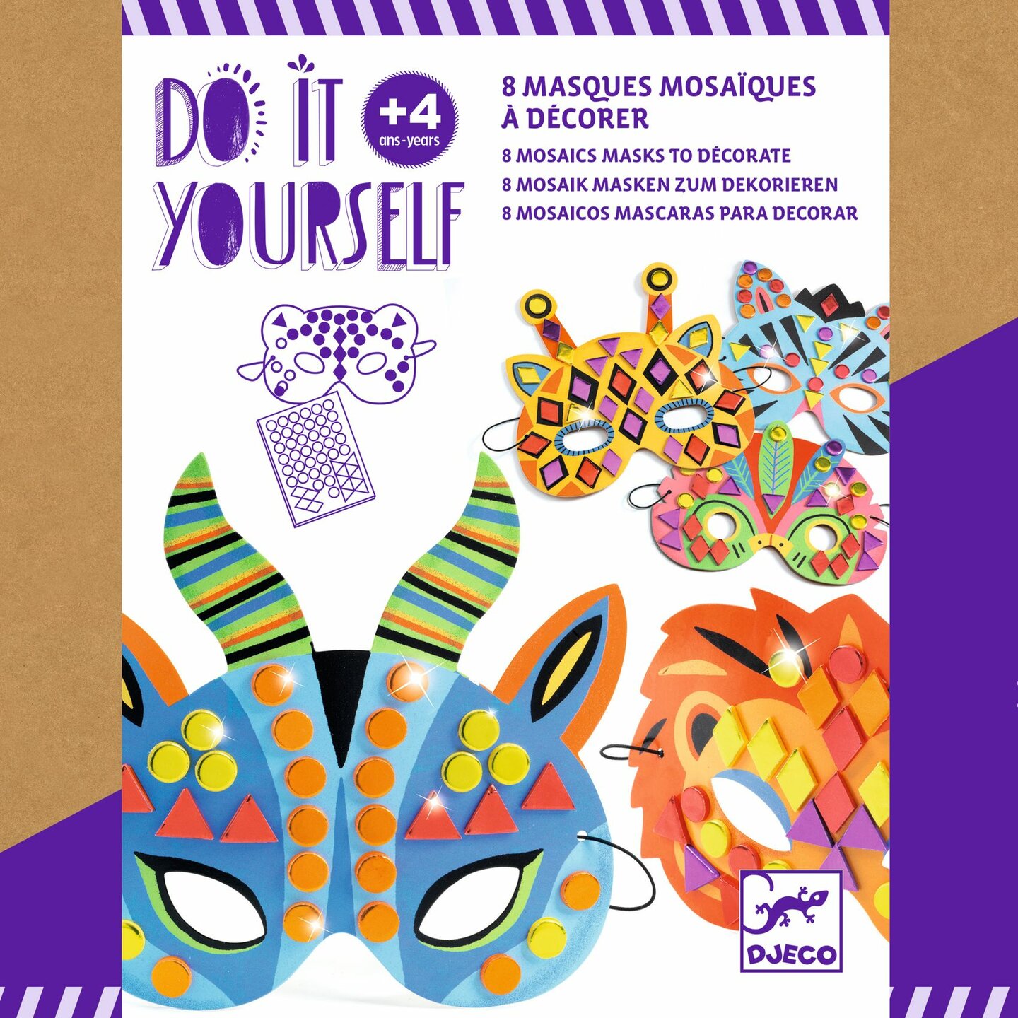 Djeco DIY - Maskers maken - Jungledieren 4+ | Speel je Wijs