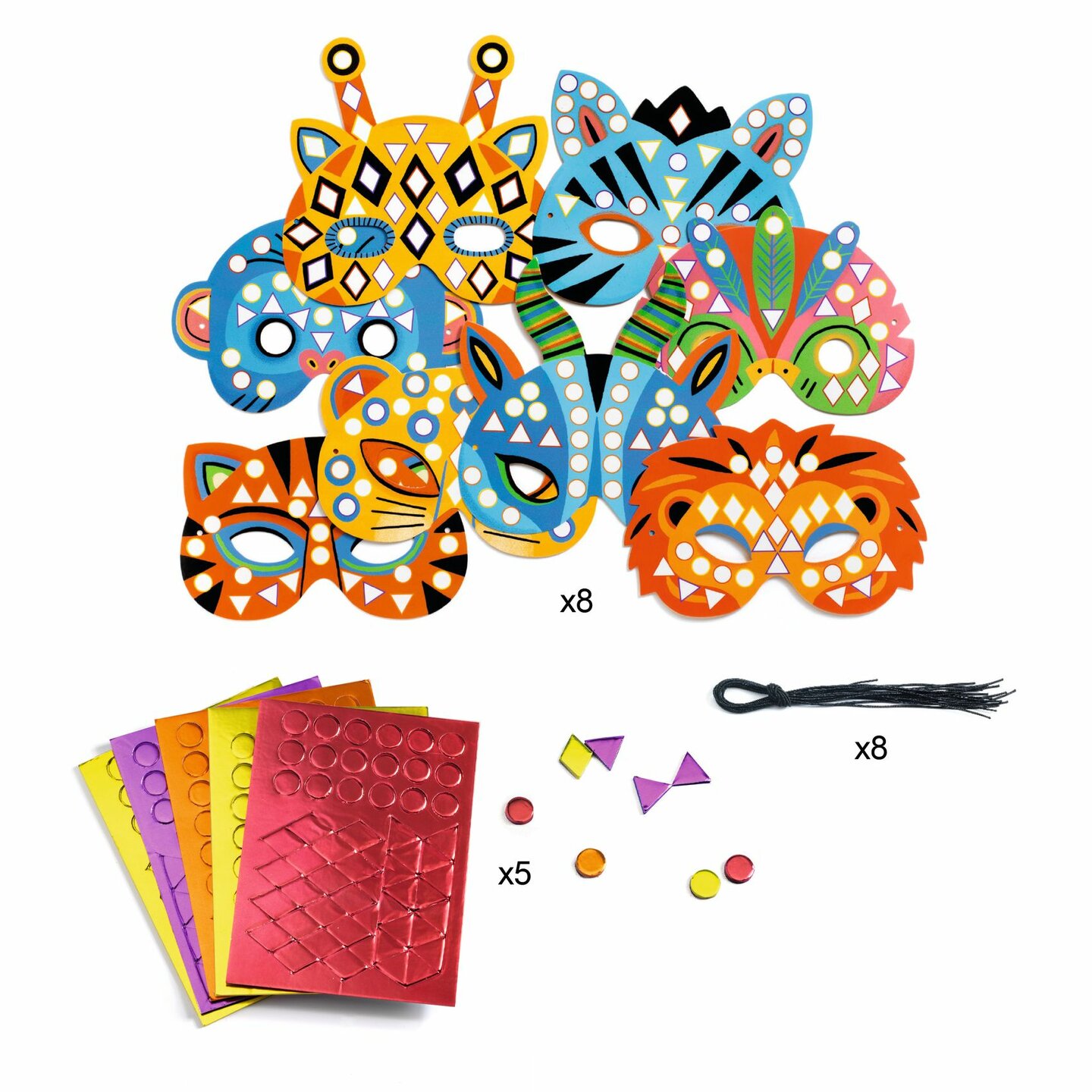 Djeco DIY - Maskers maken - Jungledieren 4+ | Speel je Wijs