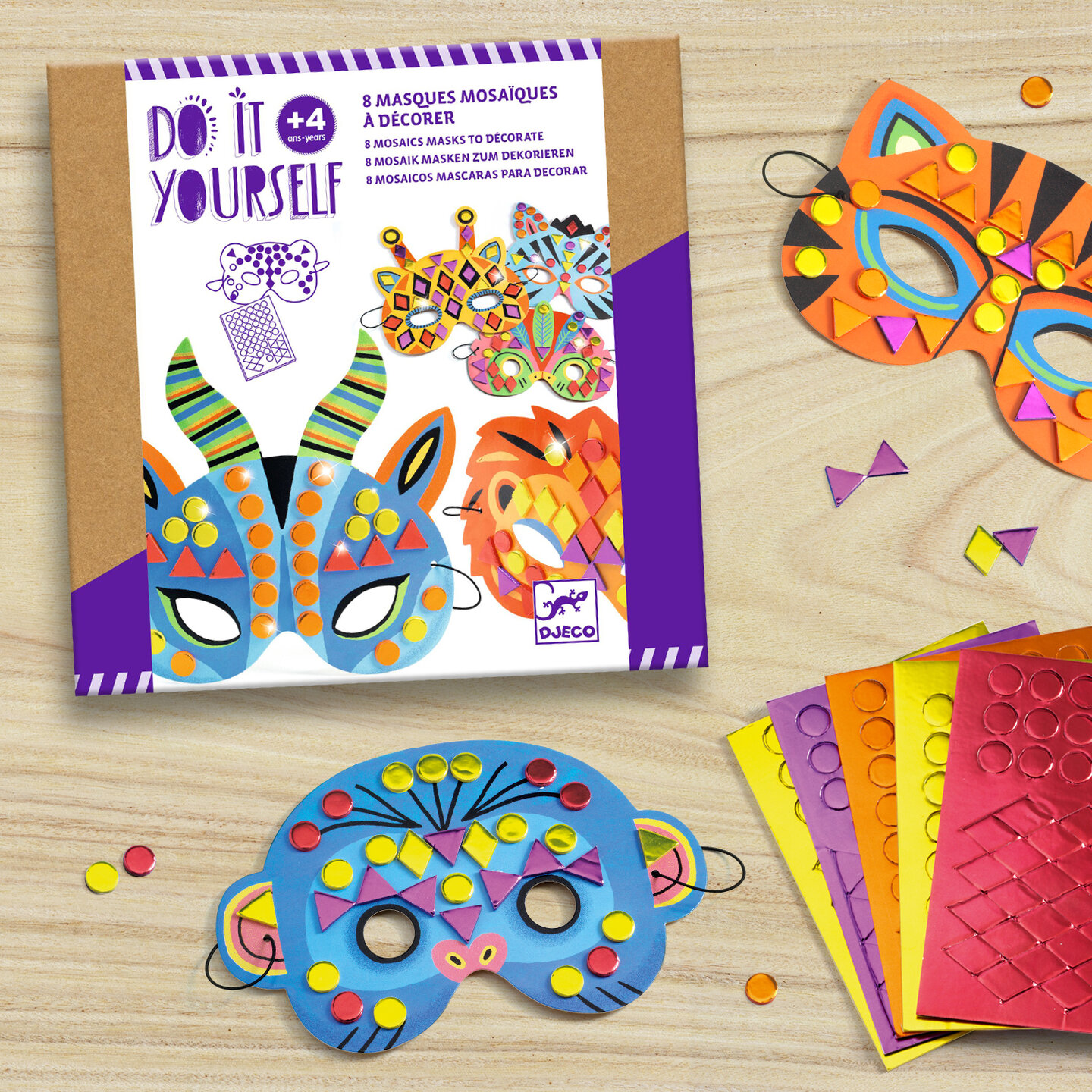 Djeco DIY - Maskers maken - Jungledieren 4+ | Speel je Wijs