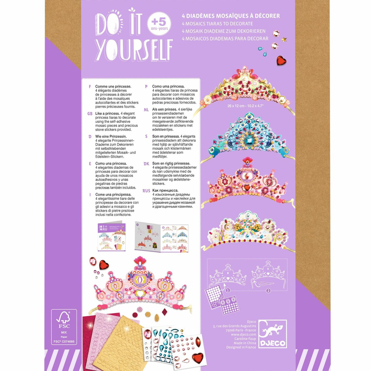 Djeco DIY - Prinsessen Diademen 5+ | Speel je Wijs