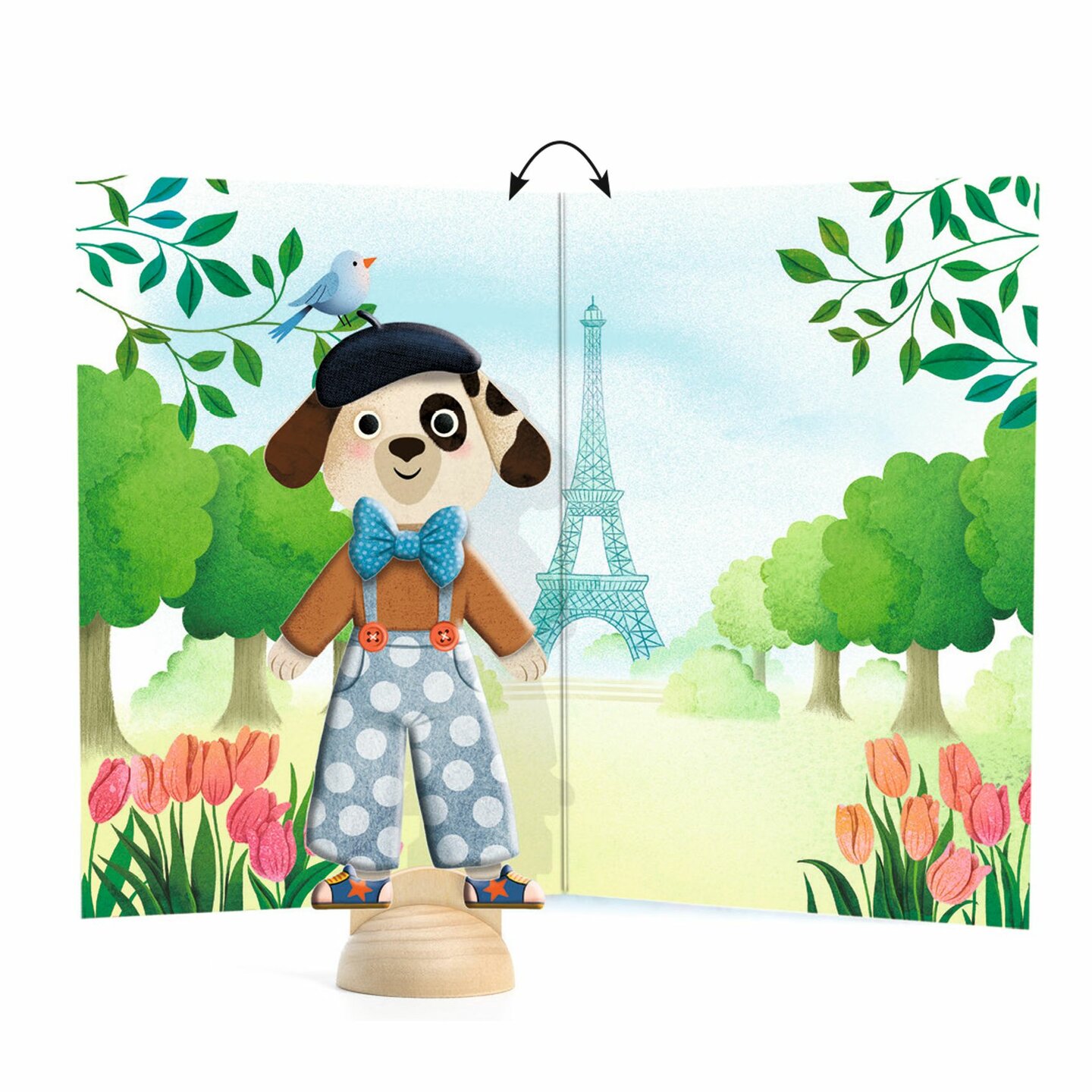 Djeco - Bonjour Paris Aankleedpoppetjes met Stickers | Speel je Wijs