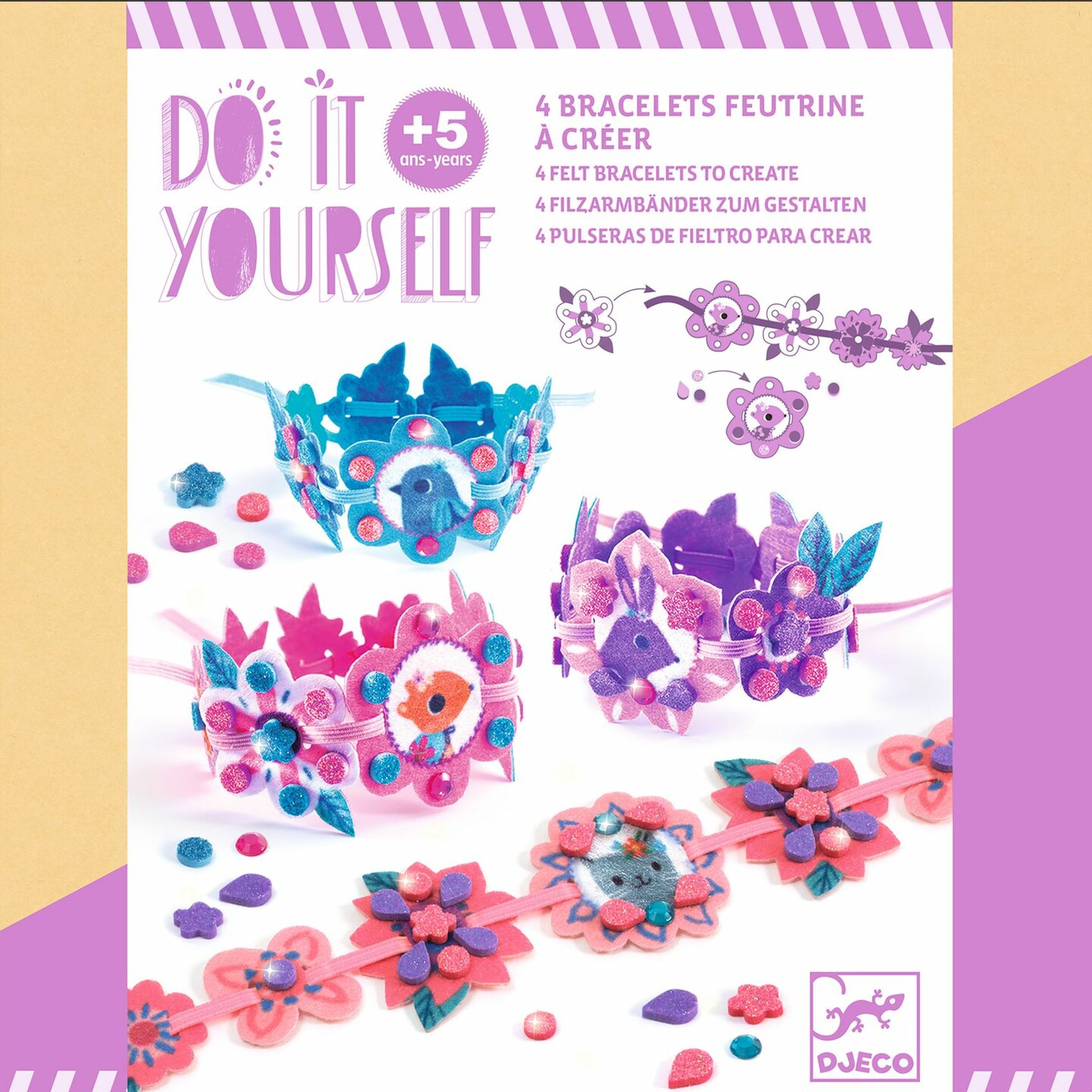 Djeco DIY - 4 Armbandjes maken - Best Friends 5+ | Speel je Wijs
