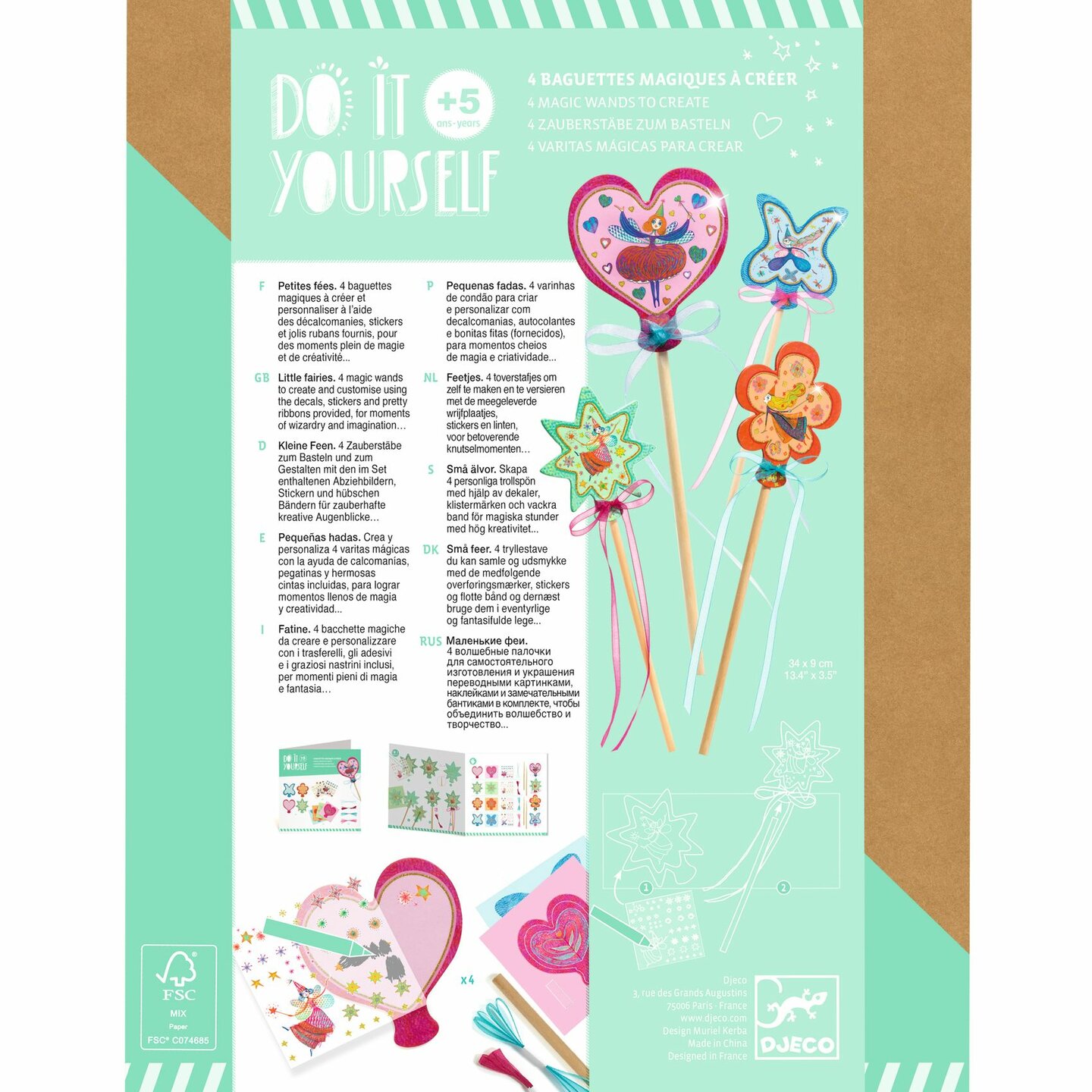 Djeco DIY - Toverstafjes maken - Little Fairies 5+ | Speel je Wijs