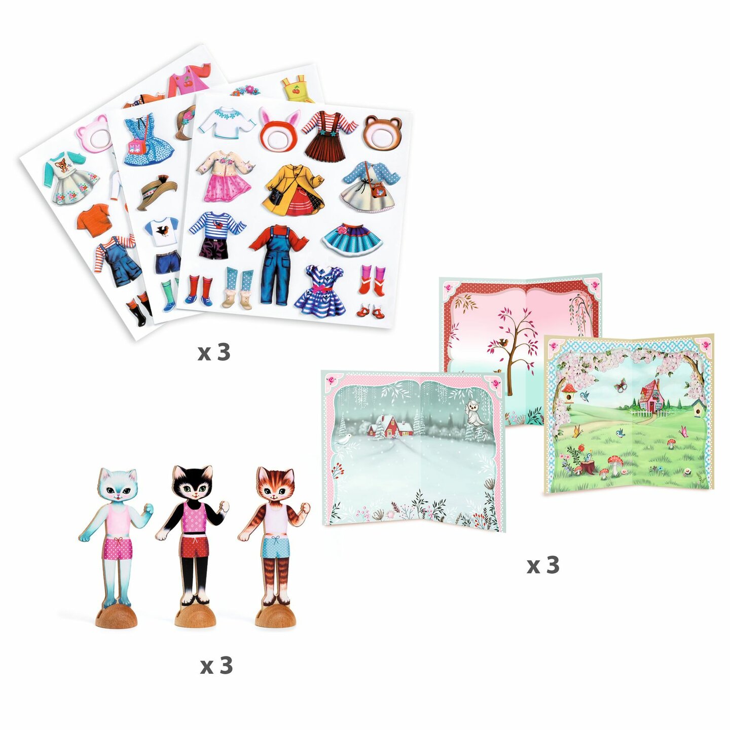 Djeco Knutselset Aankleedpoppetjes Little Dressing