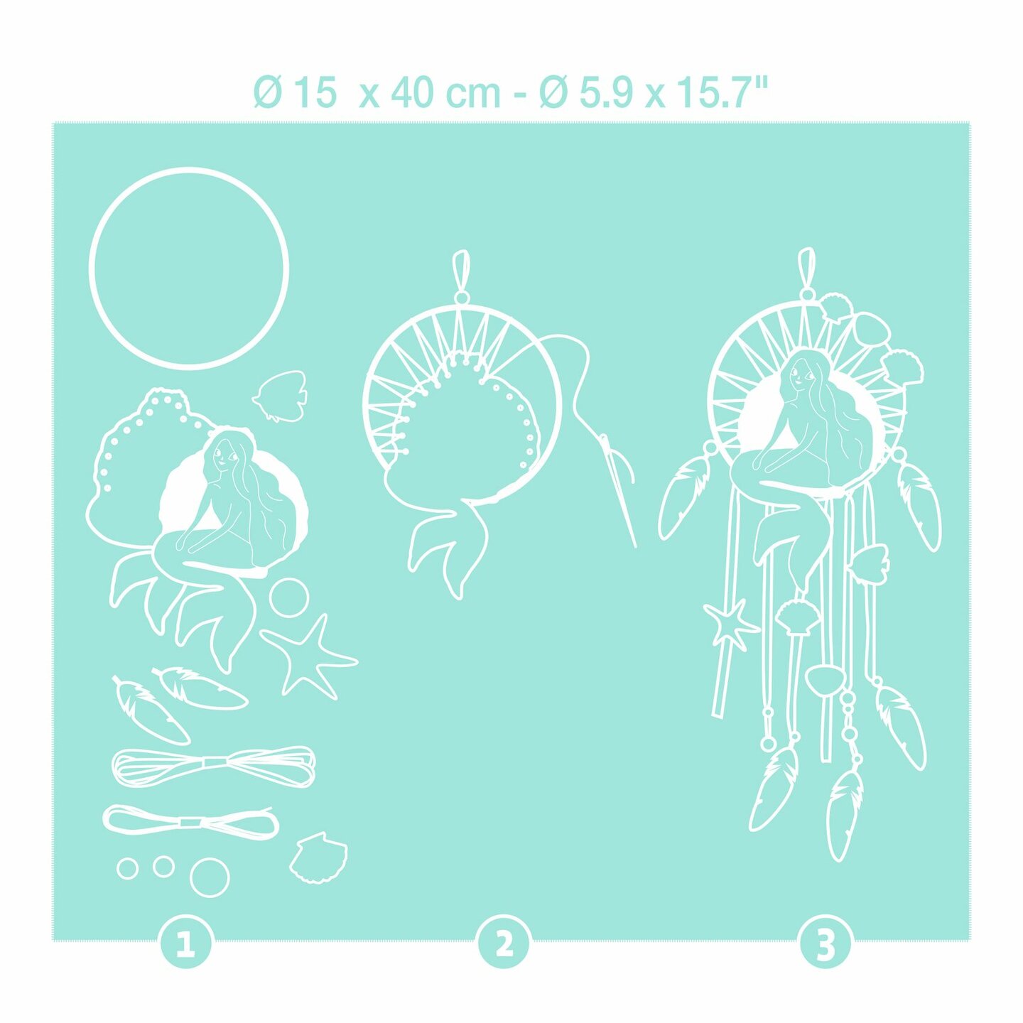 Djeco DIY Dromenvanger maken - Gentle Mermaid 7+| Speel je Wijs