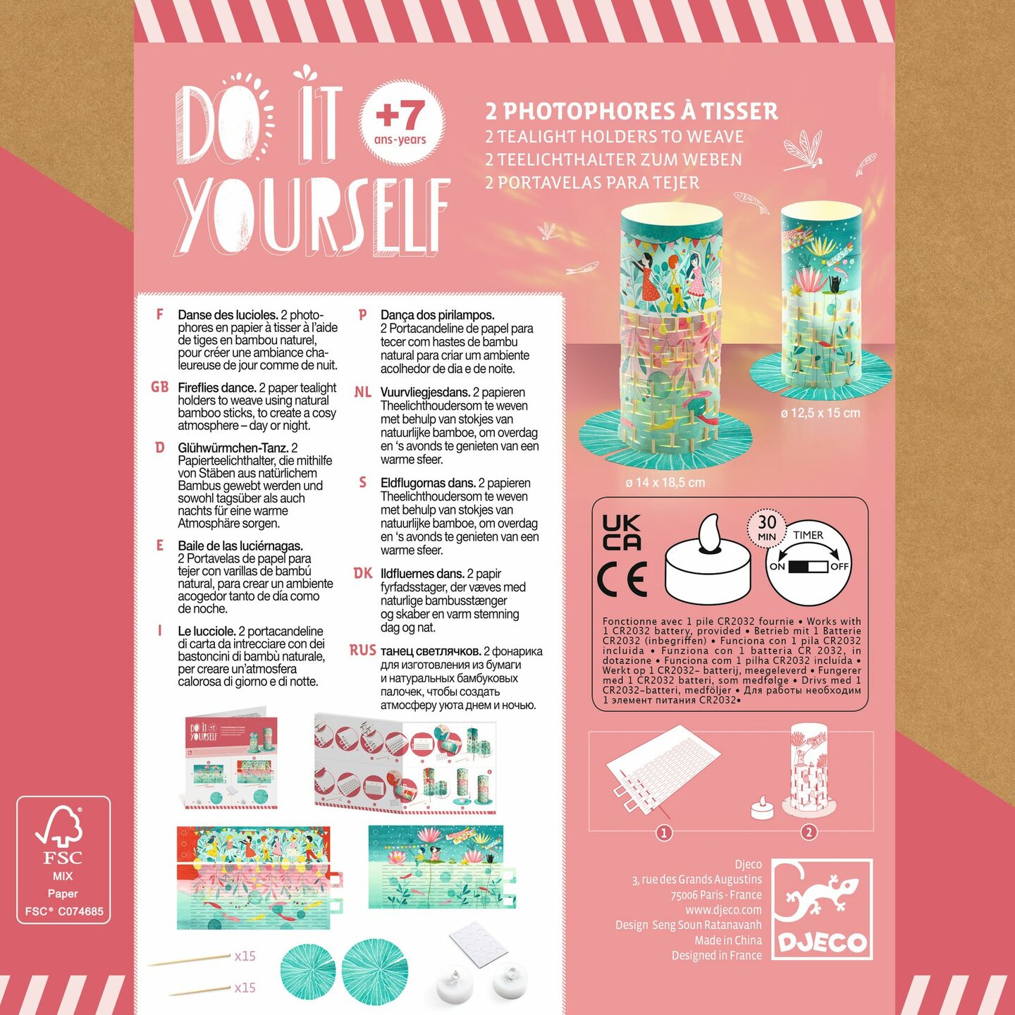 Djeco DIY Windlicht maken - Fireflies Dance 7+ | Speel je Wijs
