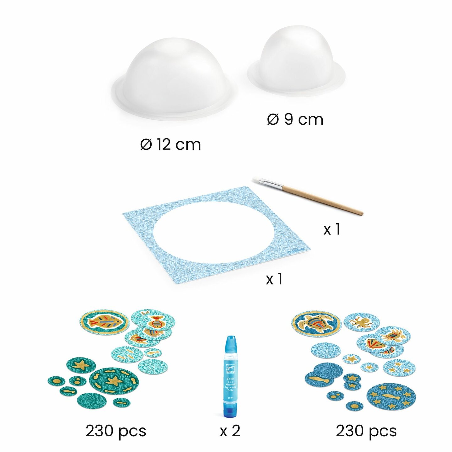 Djeco DIY Papier Maché Kommen maken - Oceaan | Speel je Wijs