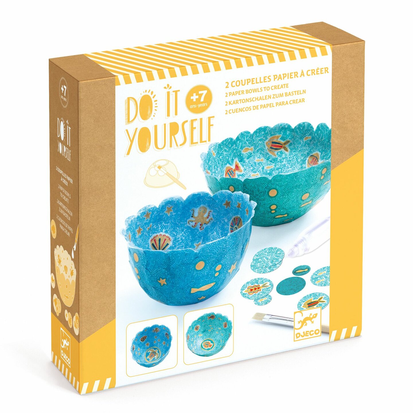 Djeco DIY Papier Maché Kommen maken - Oceaan | Speel je Wijs