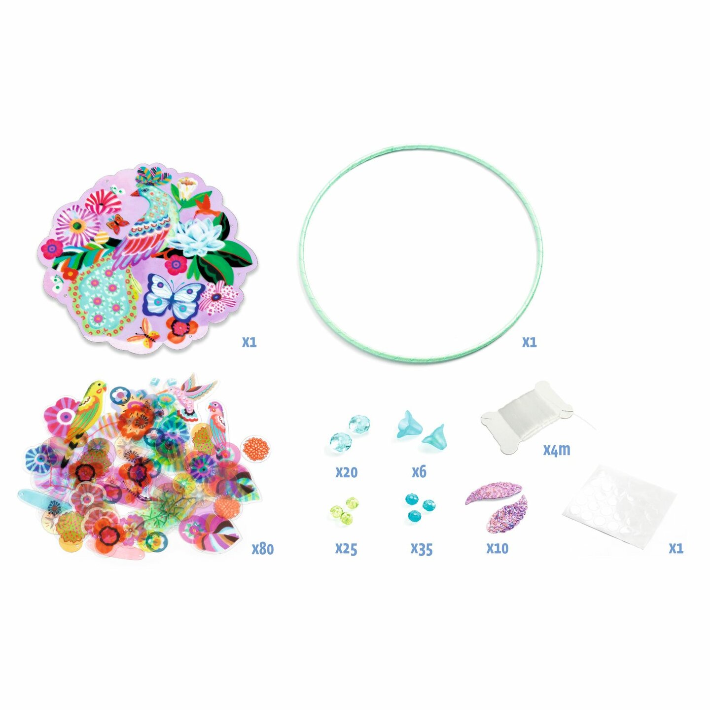 Djeco DIY Suncatcher maken - Paradise bird 7+| Speel je Wijs