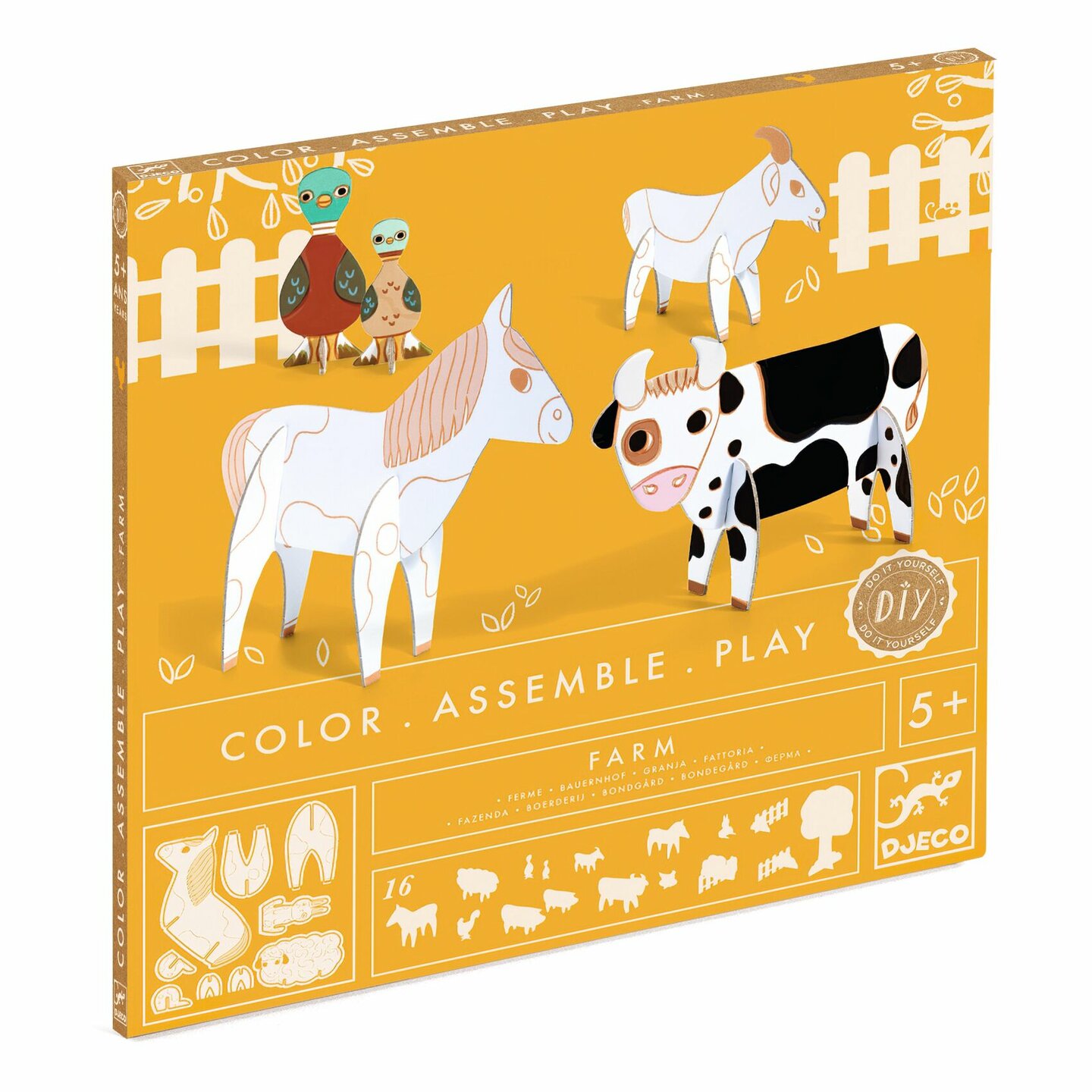 Djeco DIY Kleur, Bouw & Speel - Boerderij 5+ | Speel je Wijs