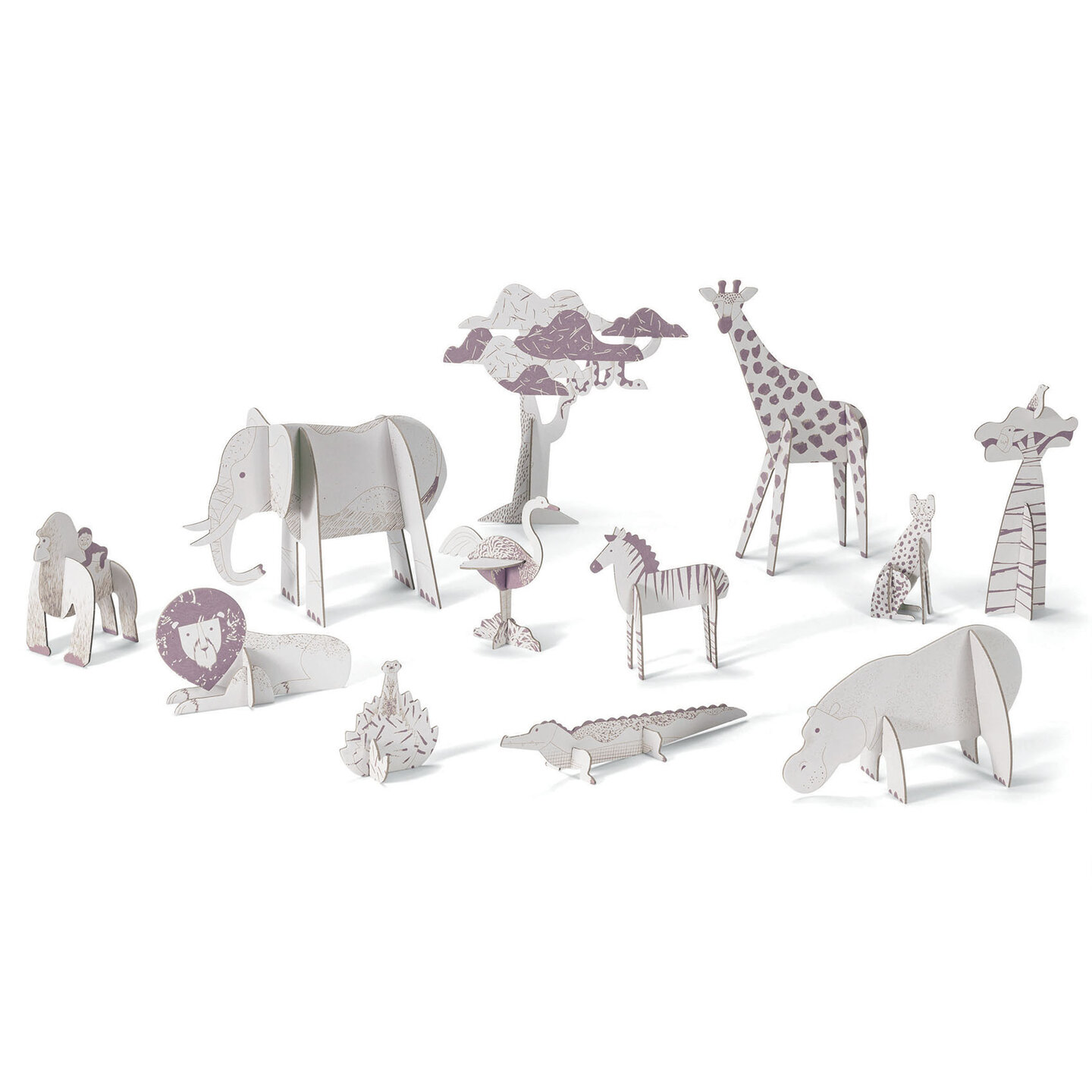 Djeco DIY Kleur, Bouw & Speel - Savanna 5+ | Speel je Wijs