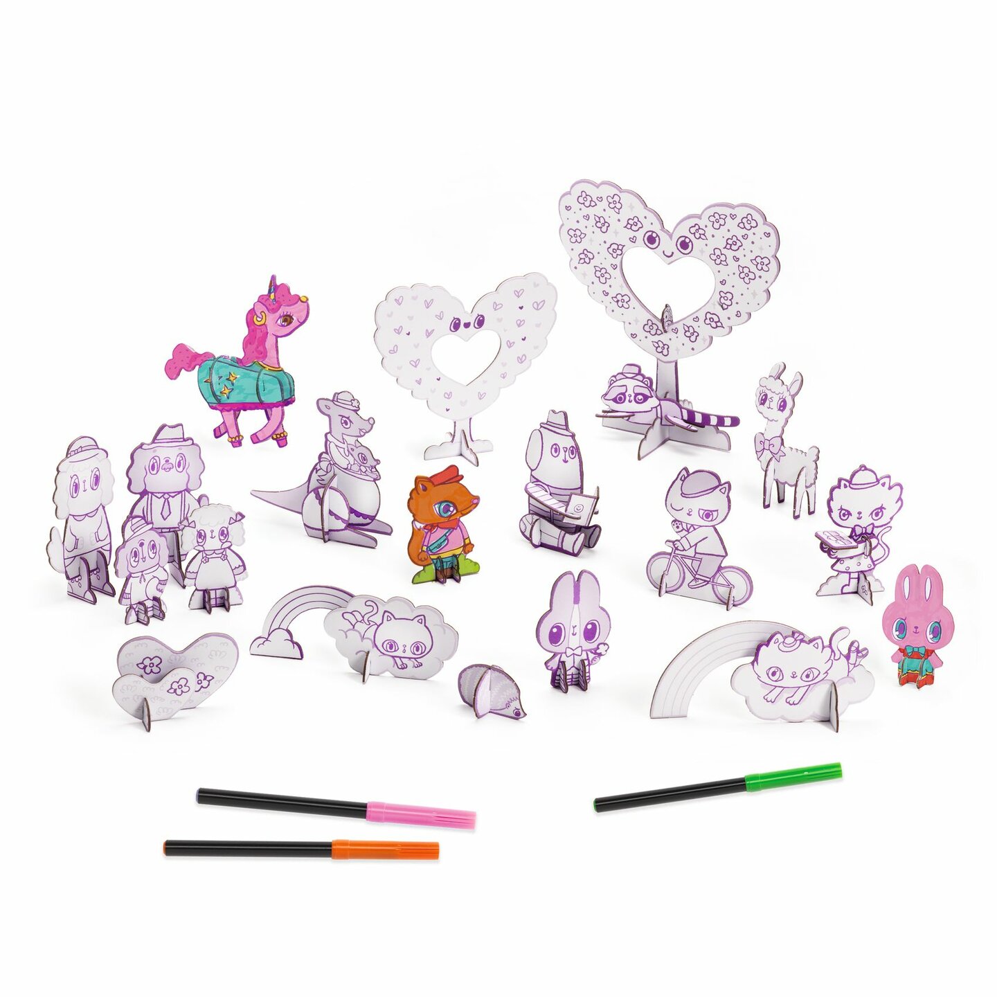 Djeco DIY Kleur, Bouw & Speel - Kawaï 5+| Speel je Wijs