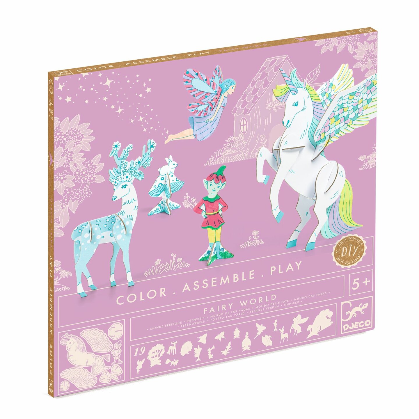 Djeco DIY Kleur, Bouw & Speel - Fairy World 5+ | Speel je Wijs