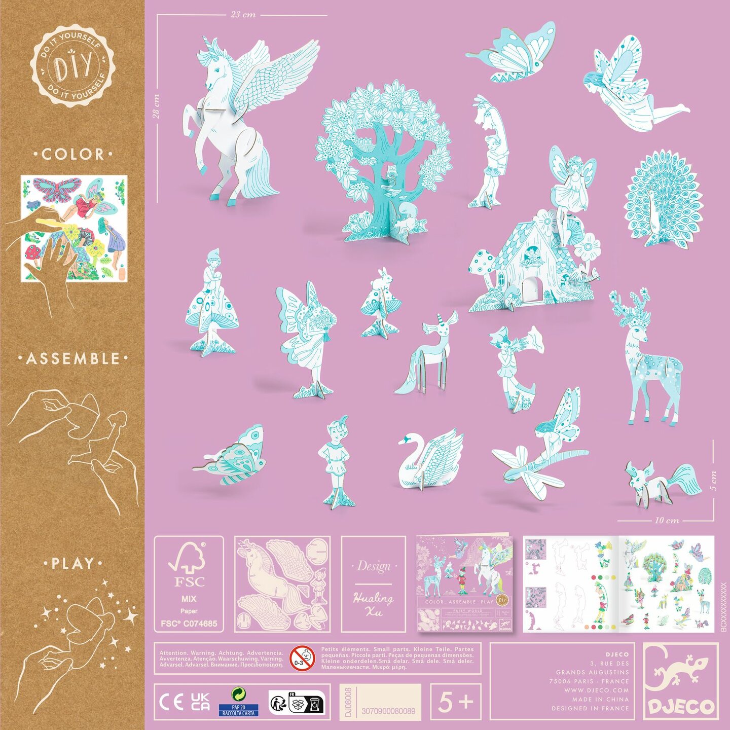Djeco DIY Kleur, Bouw & Speel - Fairy World 5+ | Speel je Wijs