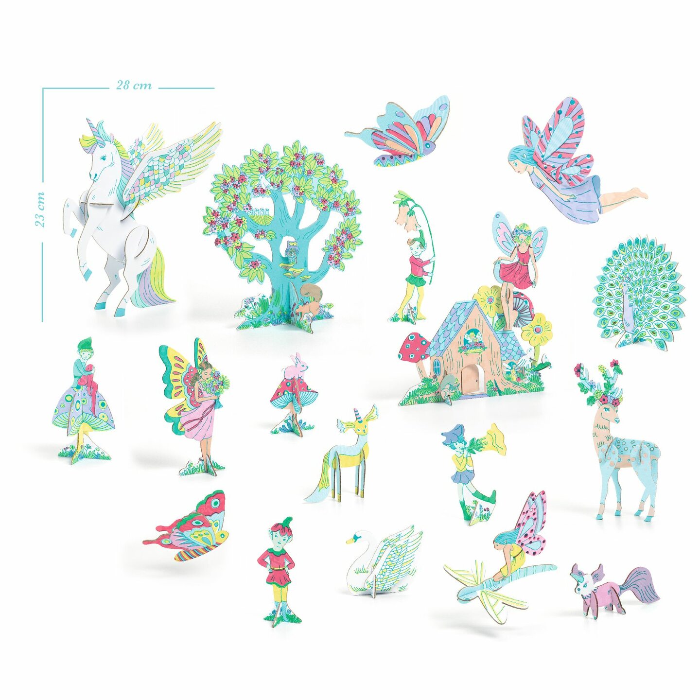 Djeco DIY Kleur, Bouw & Speel - Fairy World 5+ | Speel je Wijs