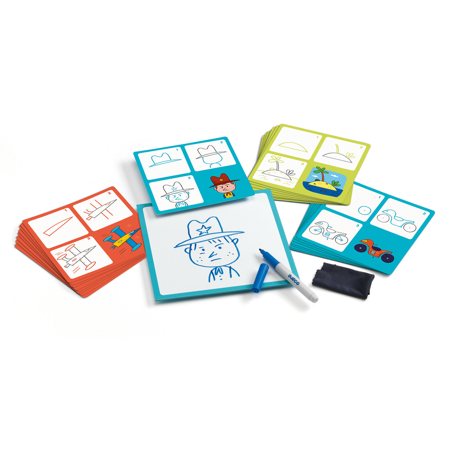 Djeco Eduludo tekenkaarten Step by Step - Arthur & Co | Speel je Wijs