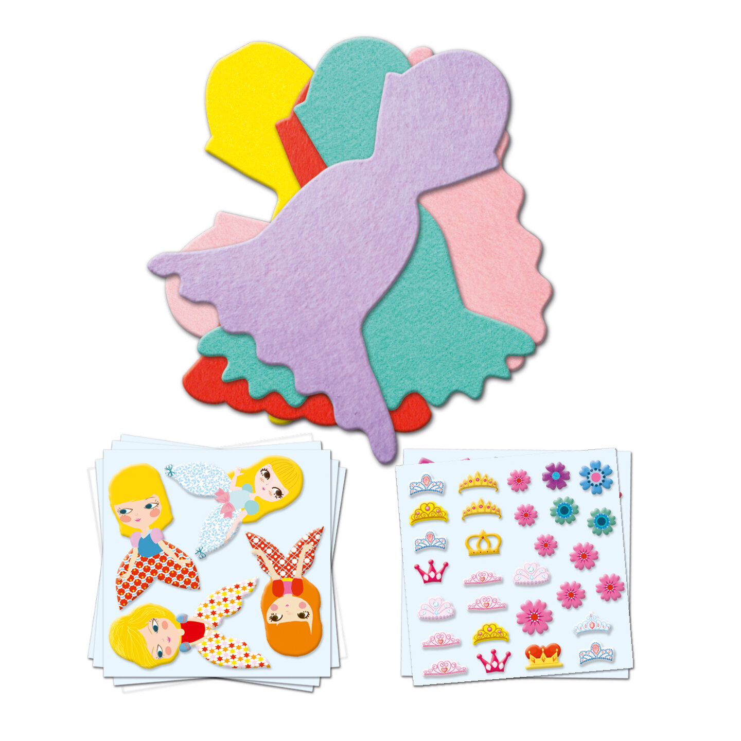 Djeco Knutselset - Creaties met Stickers - Ik hou van Prinsessen 3+ | Speel je Wijs