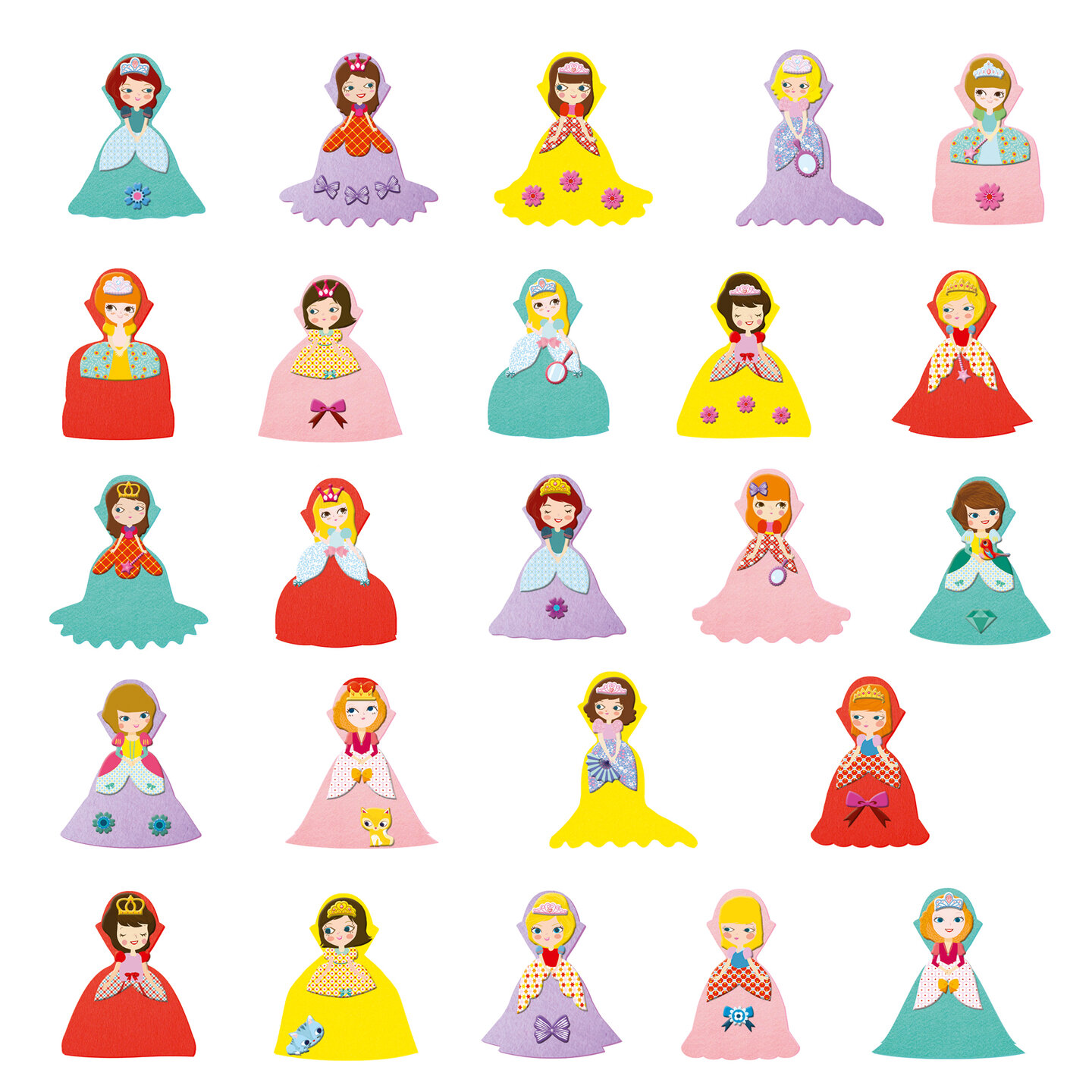 Djeco Knutselset - Creaties met Stickers - Ik hou van Prinsessen 3+ | Speel je Wijs