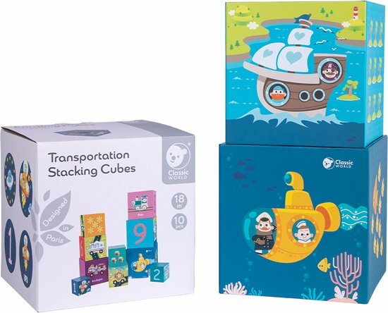 Classic World Stapelblokken - Transport 1+| Speel je Wijs