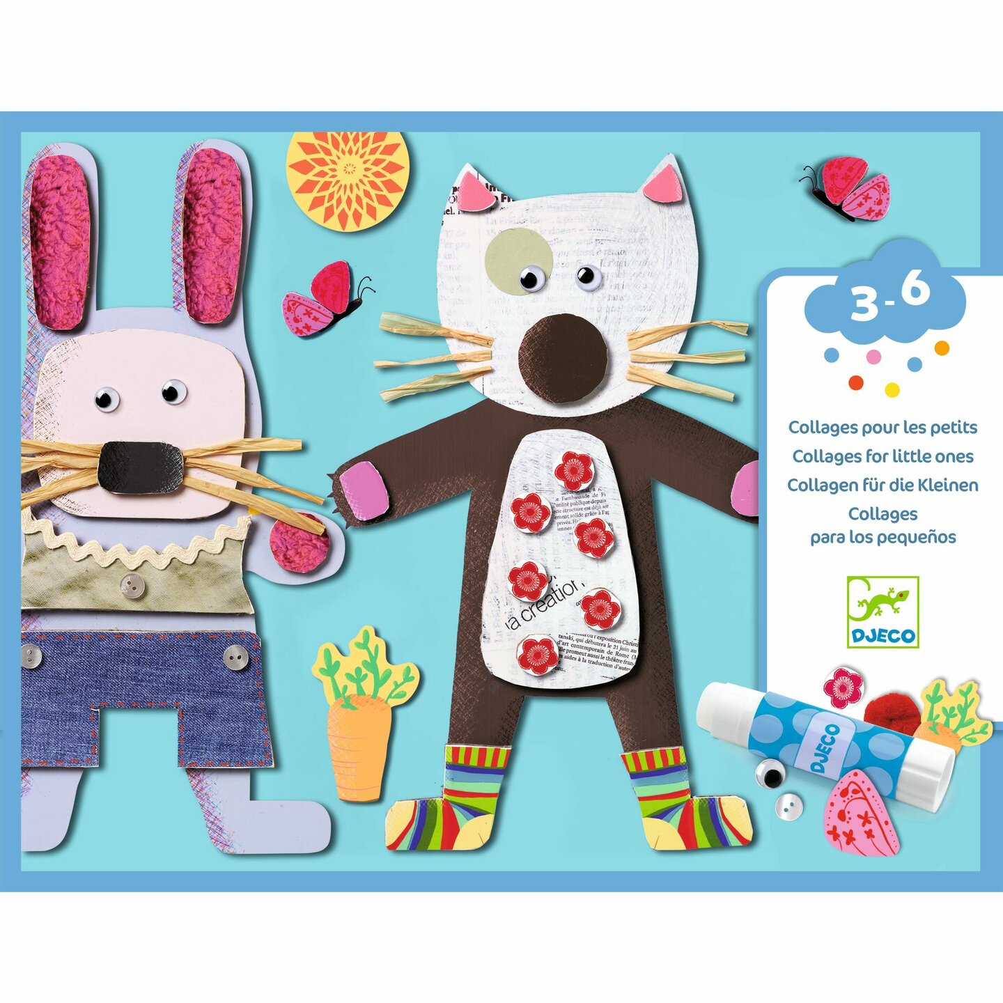 Djeco DIY Collage - Dieren 3+ | Speel je Wijs