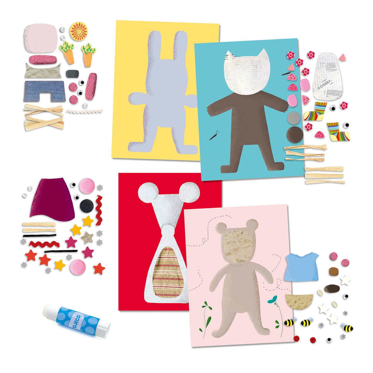 Djeco DIY Collage - Dieren 3+ | Speel je Wijs