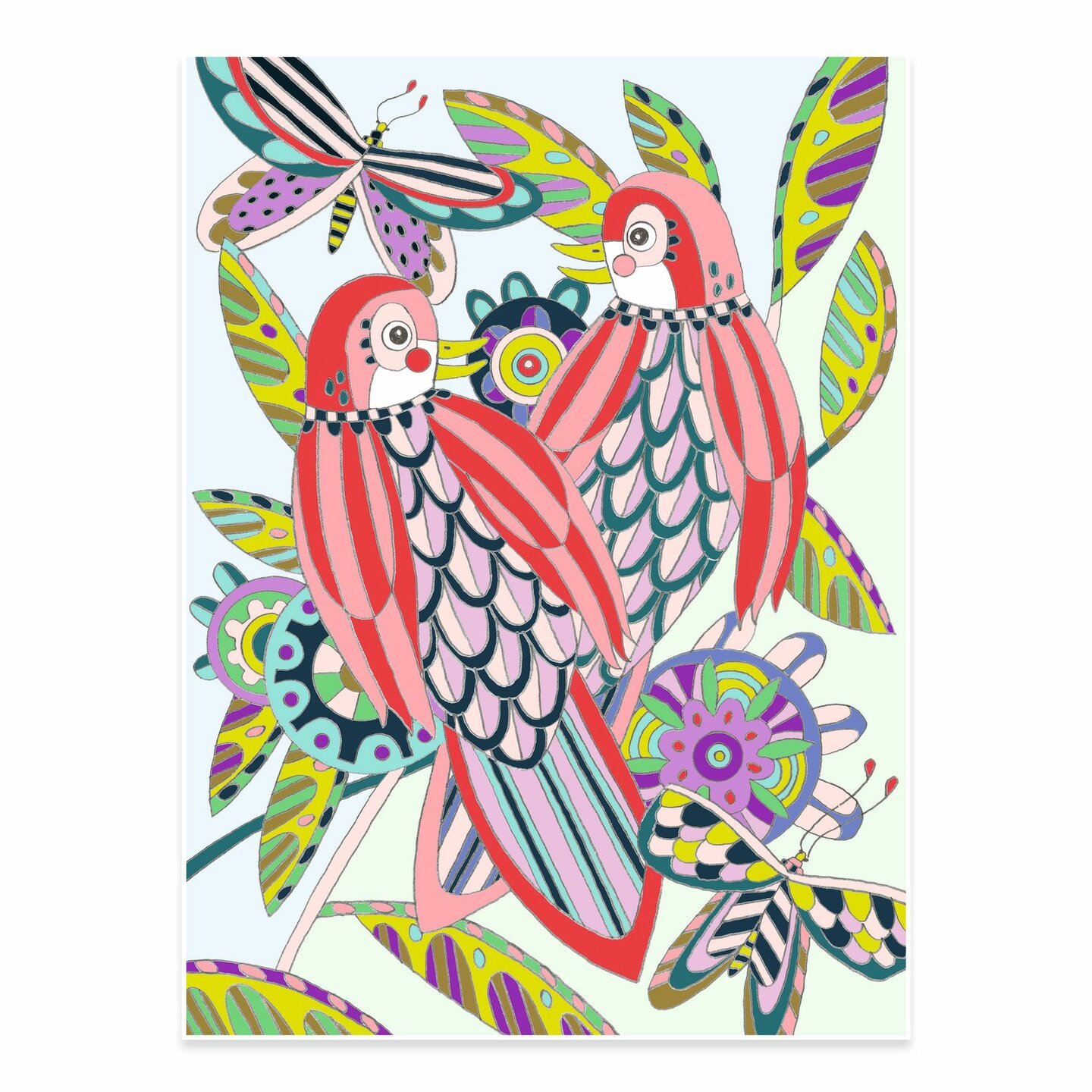 Djeco Kleurplaten - Birds 8+ | Speel je wijs