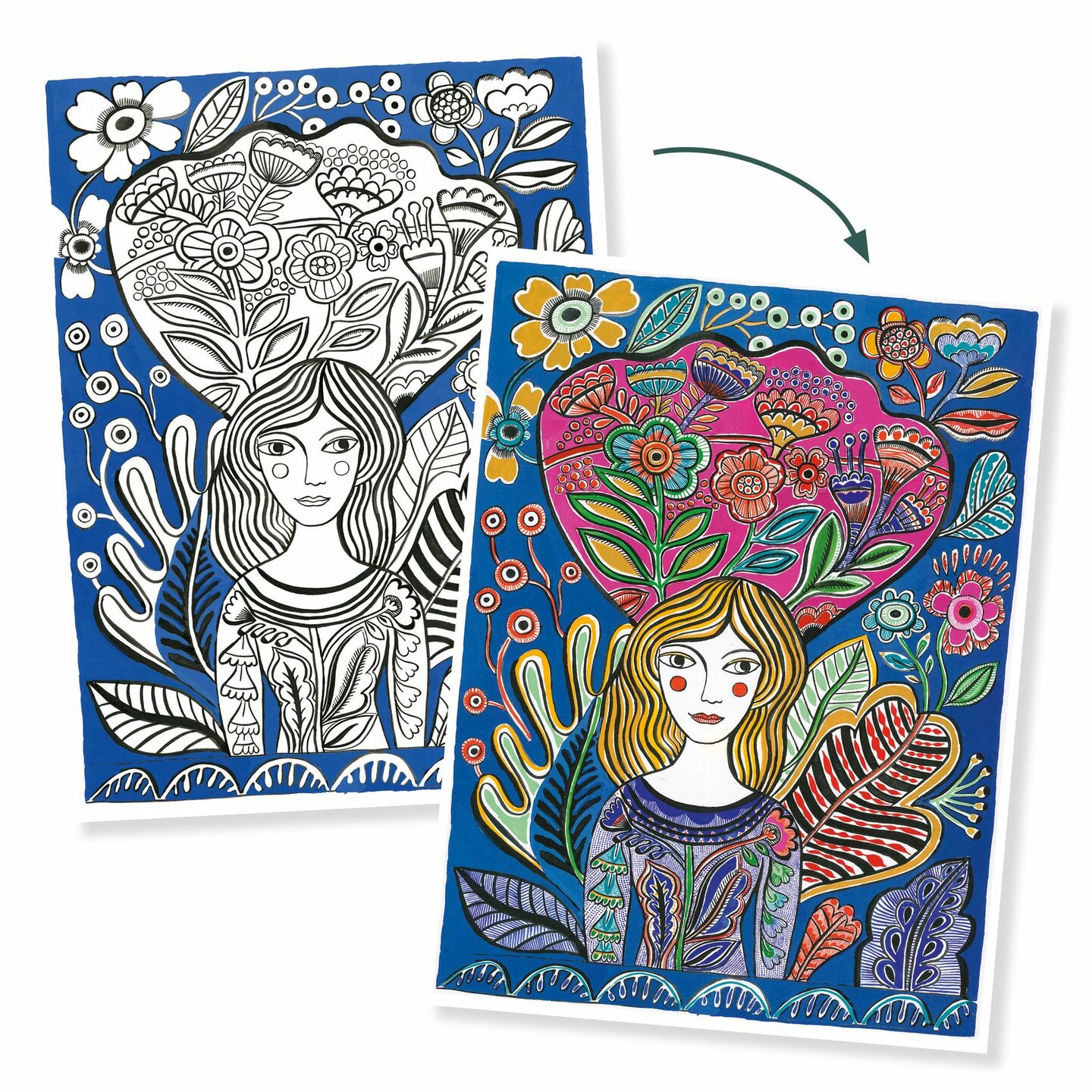Djeco Kleurplaten - Blooms 8+ | Speel je Wijs