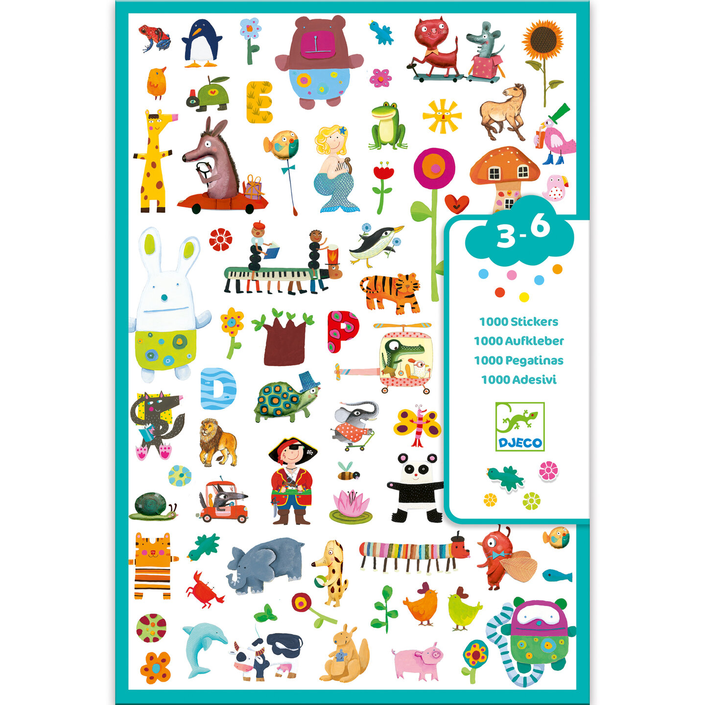 Djeco Stickeren met 1000 stickers - For little once | Speel je Wijs