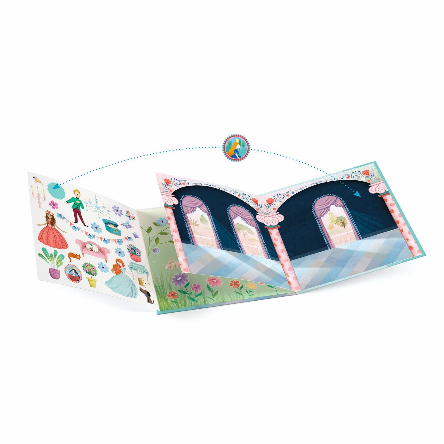 Djeco Stickerboek - Life in the Castle 4-7 jaar