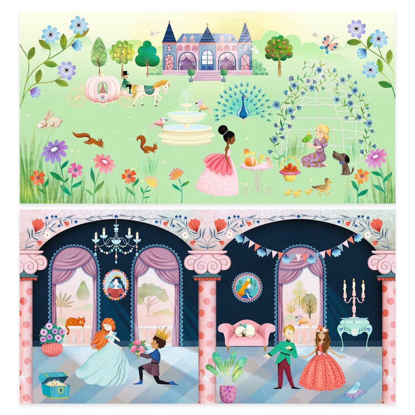 Djeco Stickerboek - Life in the Castle 4-7 jaar