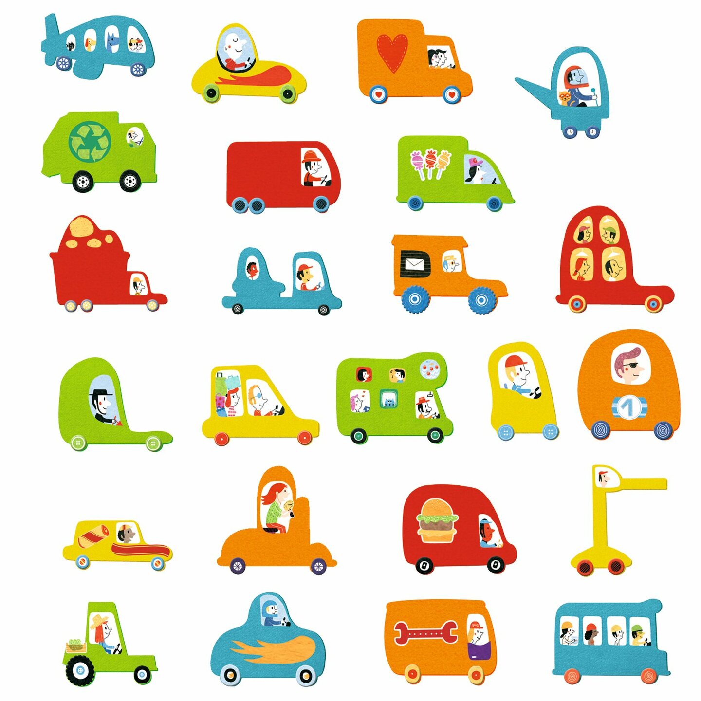 Djeco Creatief met Stickers - I Love Cars 3-6 Jaar | Speel je Wijs