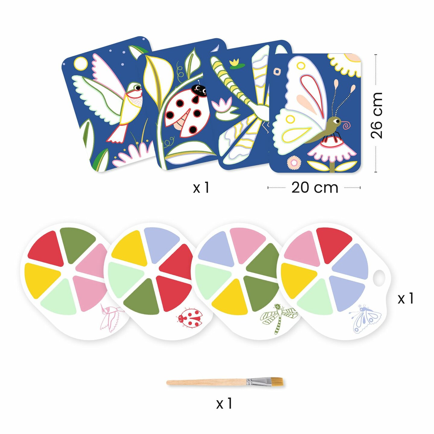 Djeco Verfset met palet - Creepy Crawlies | Speel je Wijs