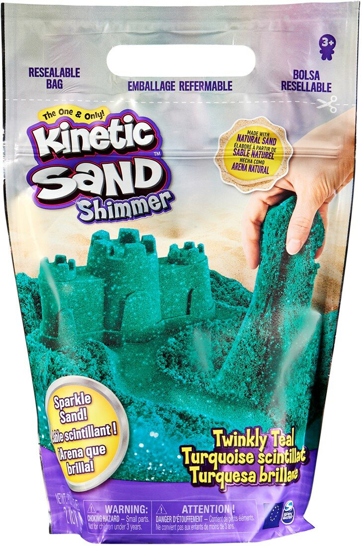 Kinetic Sand - Blauwgroen Sprankelend Zak 907 gram | Speel je Wijs