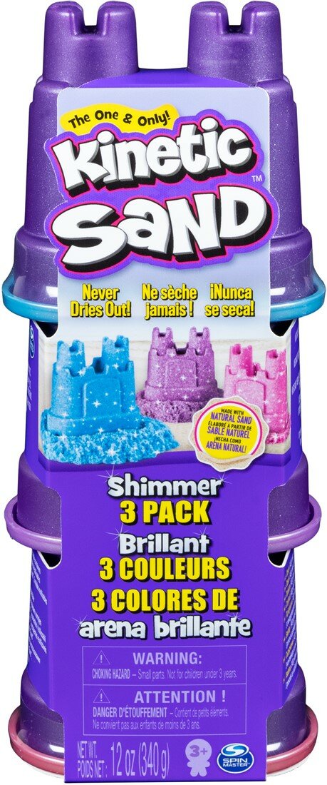 Kinetic Sand Shimmer Glitterzand - 3 Kleuren 340 gram | Speel je Wijs