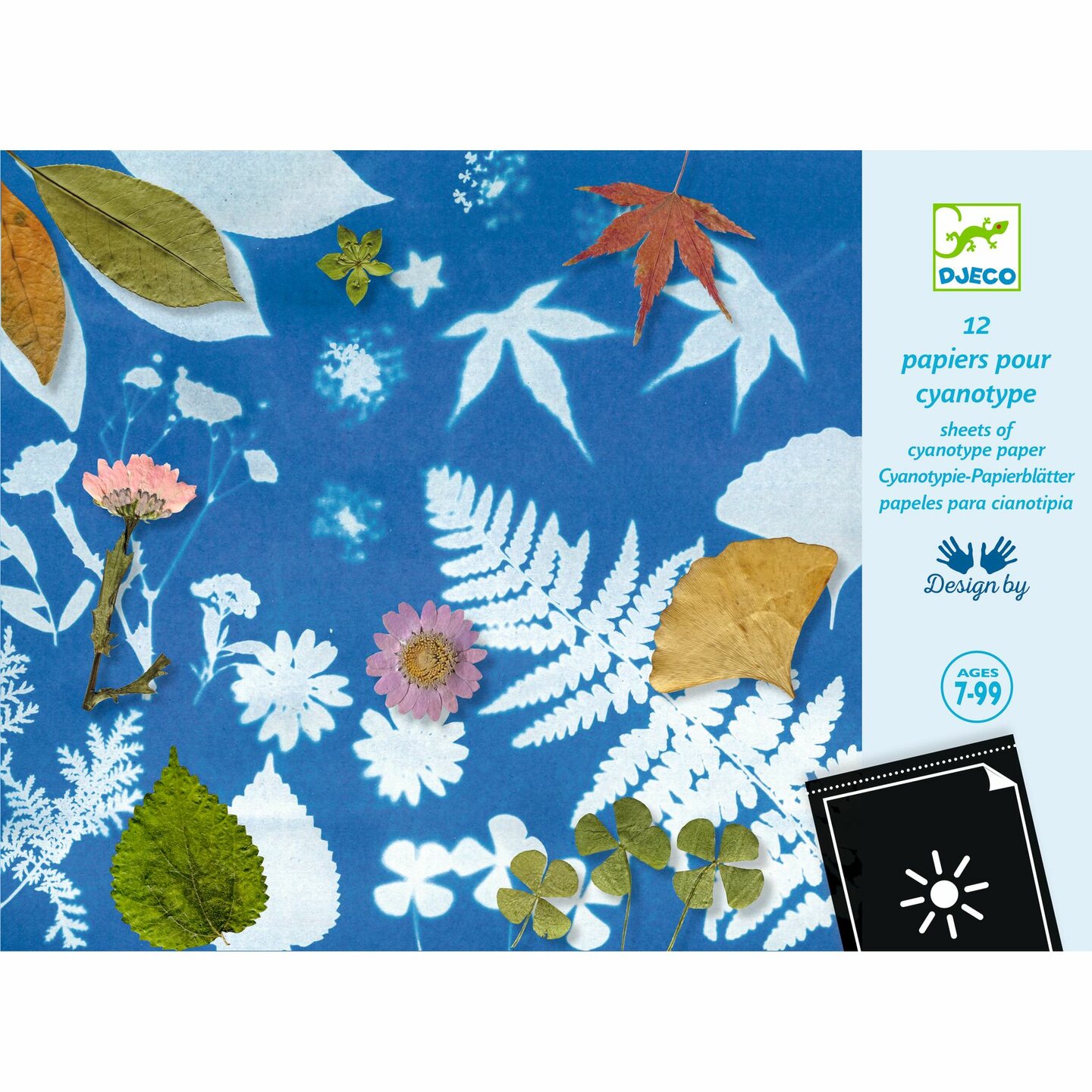 Djeco Knutselset - Cyanotype papier (lichtgevoelig papier) | Speel je wijs