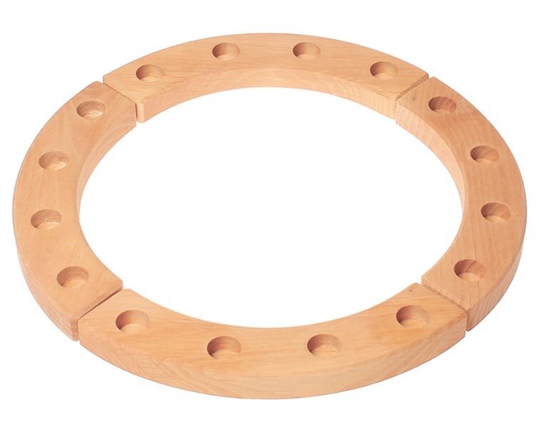 Grimm's Houten jaarring Naturel - Large | Speel je Wijs