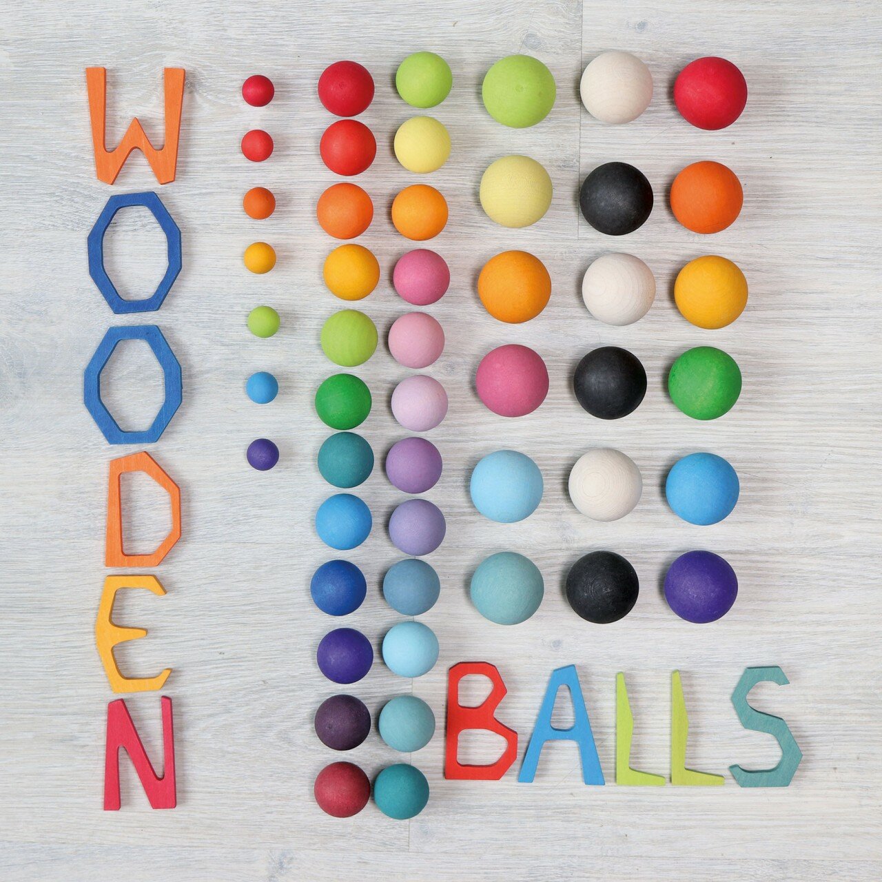 Grimm's Kleine houten Balletjes - Rainbow Balls | Speel je Wijs