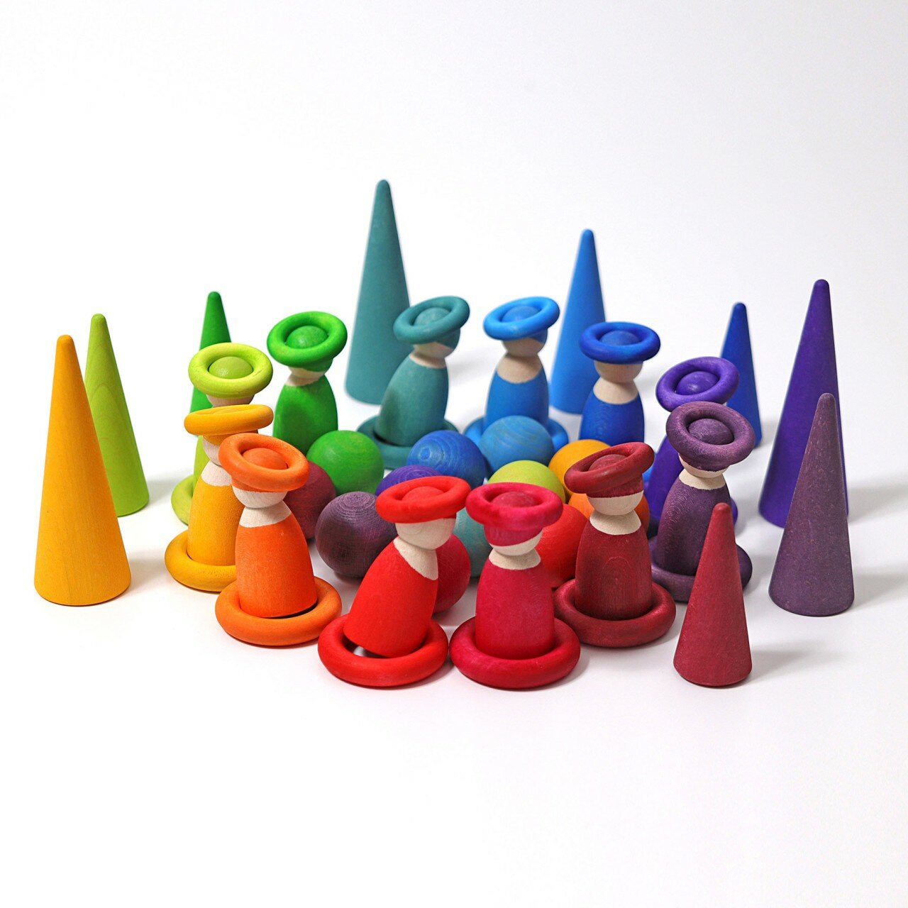 Grimm's Kleine houten Balletjes - Rainbow Balls | Speel je Wijs