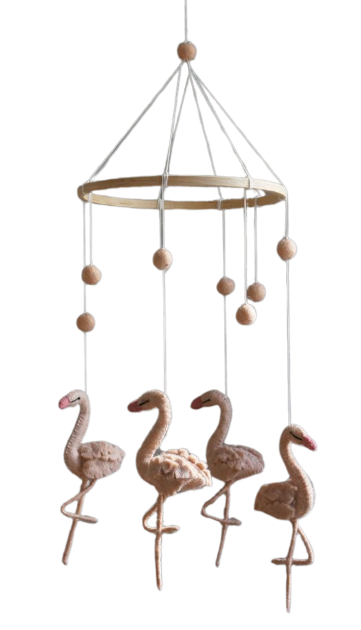 Gamcha Mobiel - Flamingo - Coral 100% wolvilt | Speel je Wijs